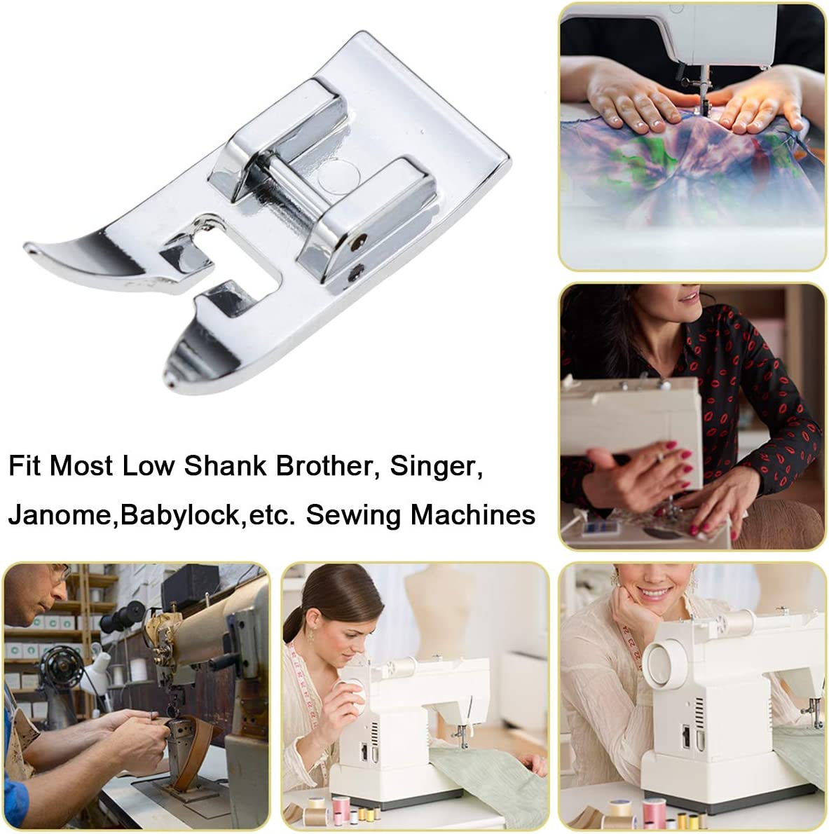 STORMSHOPPING Universal General Purpose Zig Zag Foot Straight Stitch Foot for Singer, Brother, Janome, Kenmore, Babylock, Toyota, Etc. Domestic Low Shank Sewing Machines image number 1