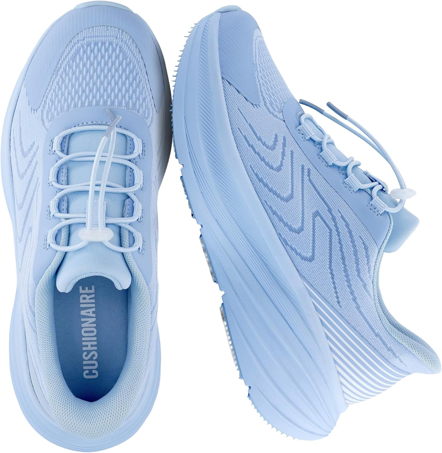 CUSHIONAIRE XPLOR Women&rsquo;S Athletic Sneaker &ndash; Chunky Lace-Up Trainer with Lightweight Mesh Upper & Cushioned Platform Sole