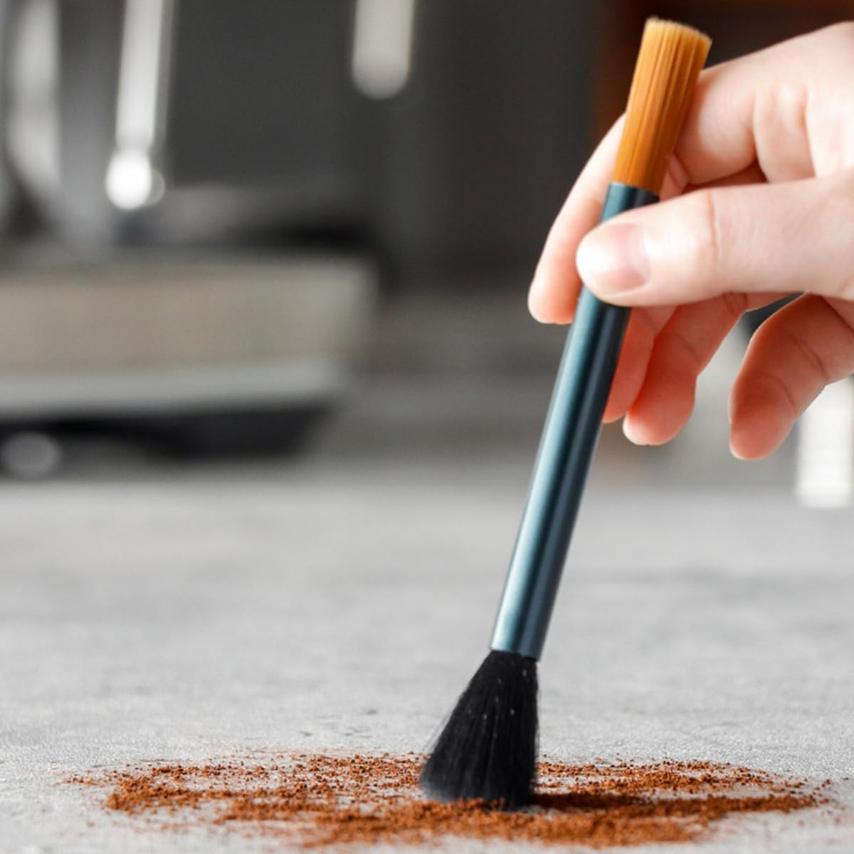 Dual Head Coffee Grinder Brush - Espresso Machine and Bar Cleaning Tool - Professional Barista Brush for Coffee Machine Maintenance image number 1