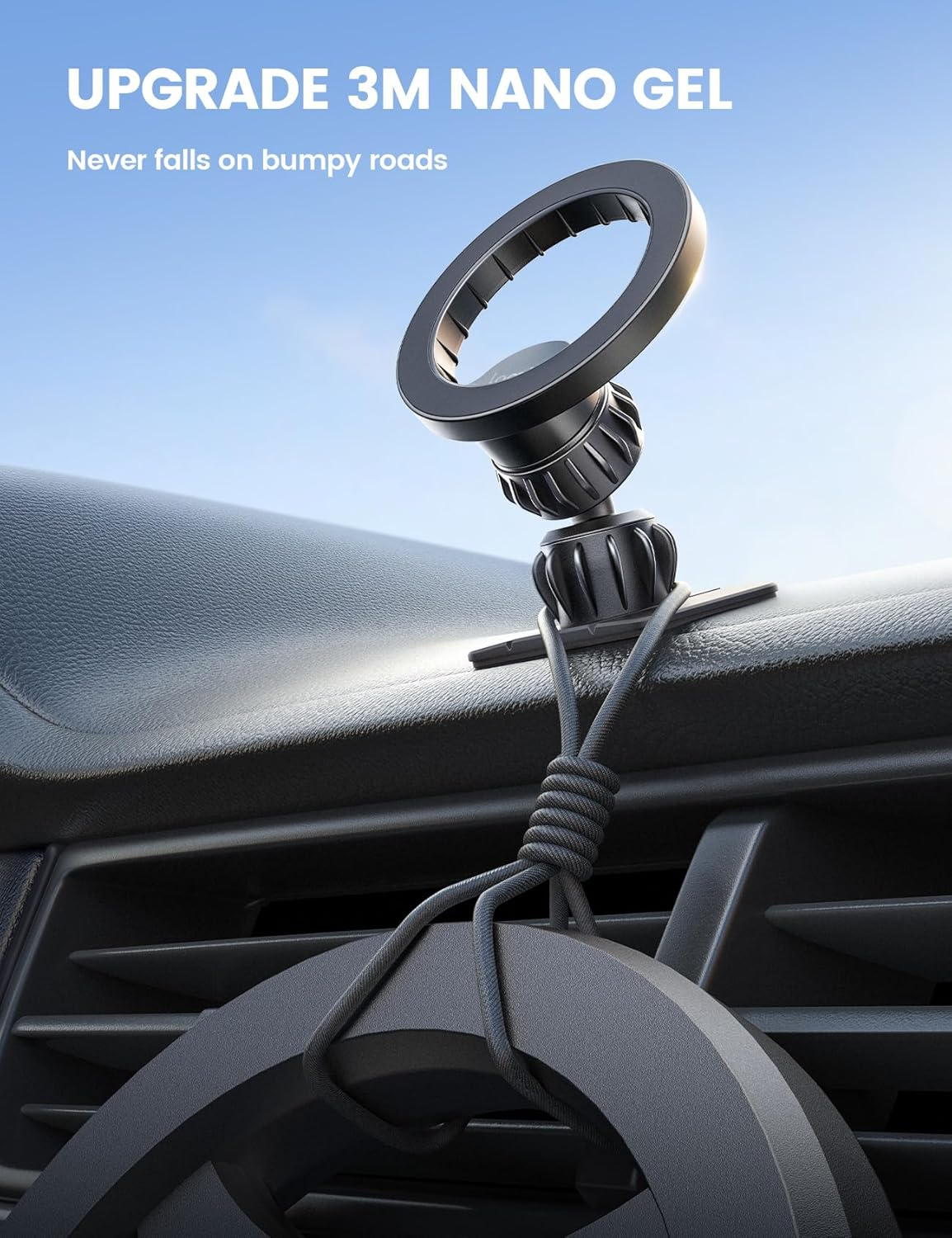 Lamicall for Mag Safe Car Mount - [20X N55 Magnets] Magnetic Phone Holder for Your Car Dashboard Vent Car Mount with 360 Rotatable Car Phone Holder for Iphone 16 15 14 13 12 Pro plus Max Mini image number 1