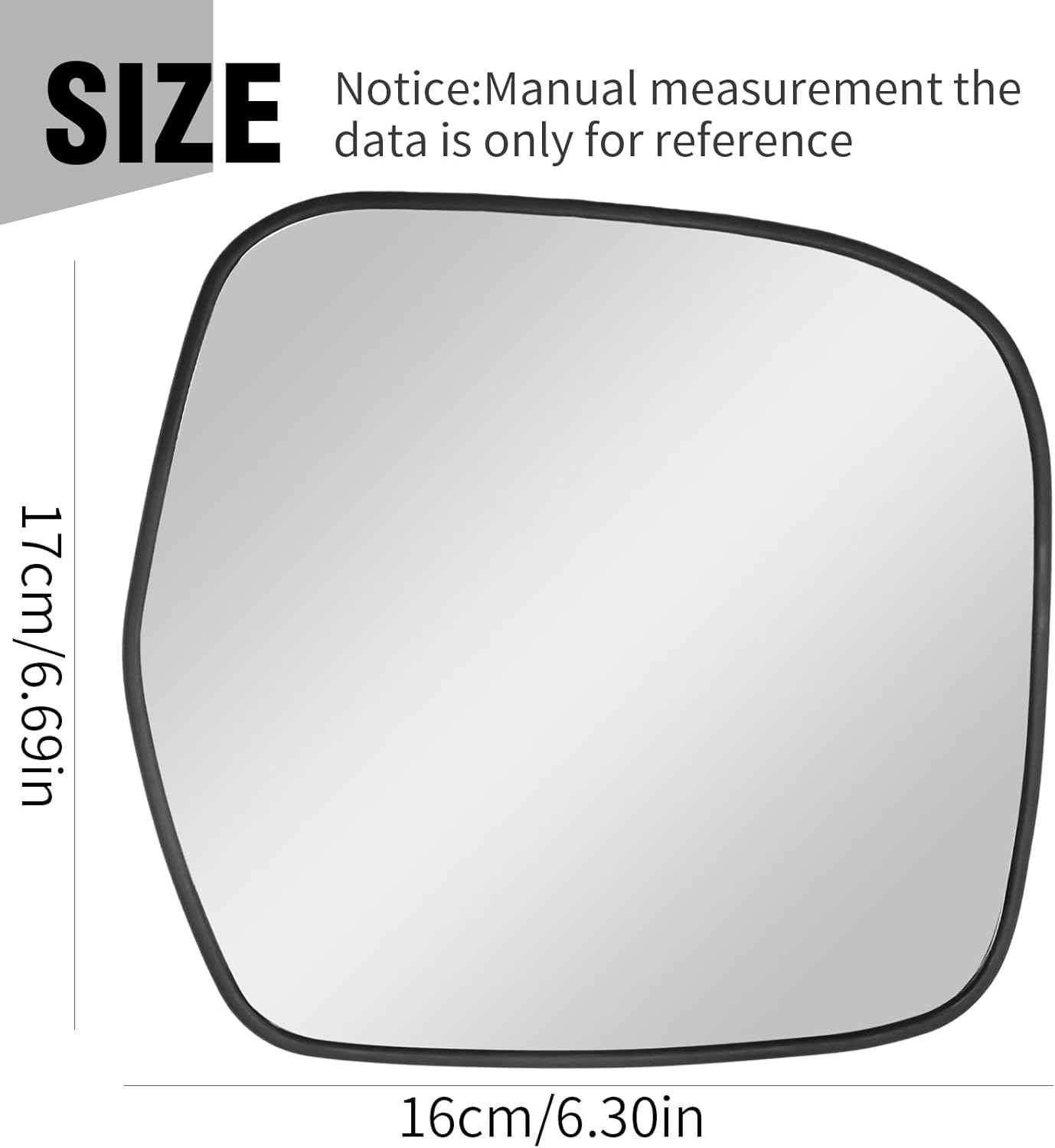 SYOWADA Right Driver Side Heated Mirror Glass, Replacement for Toyota Landcruiser 100 Series 1998-2006
