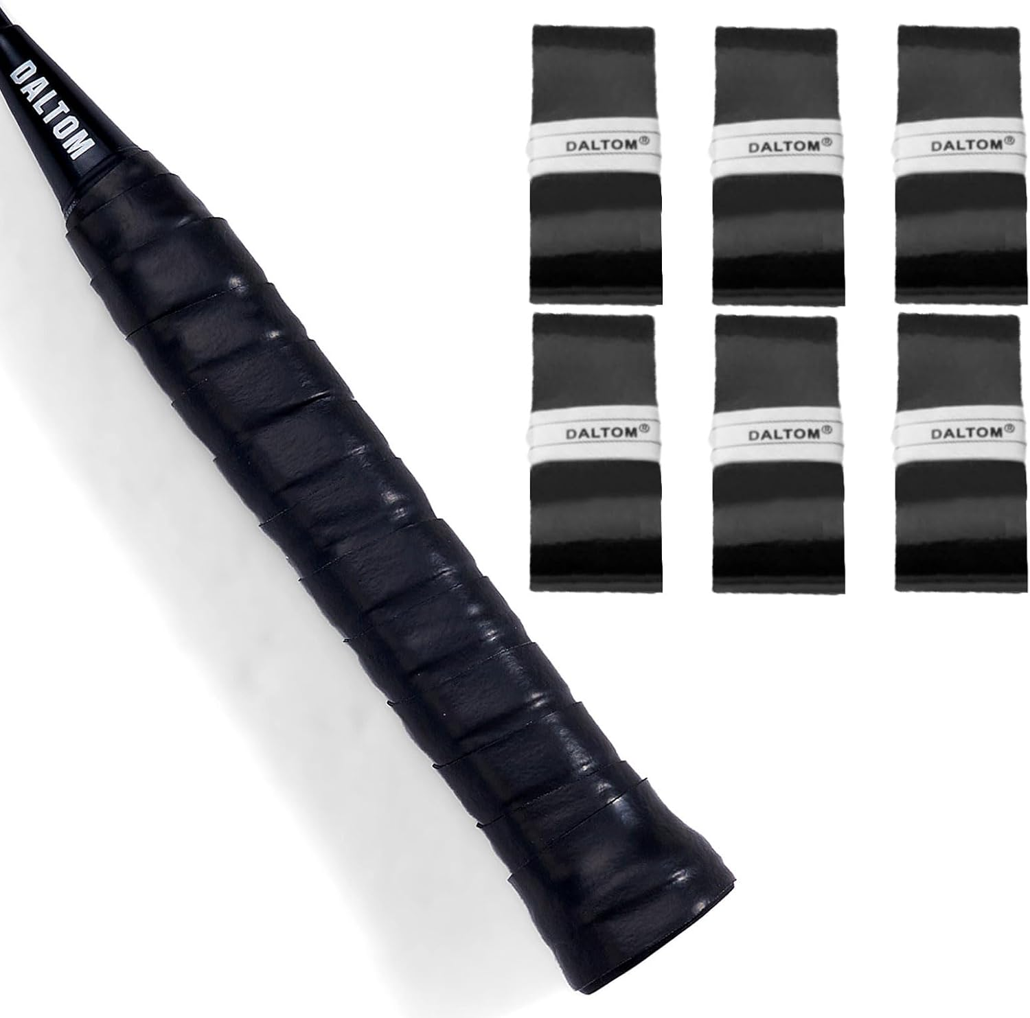 BGENHPON Tennis Racket Grip Tape 6 Grips Precut Dry Feel Overgrip for Racquet High Performance Tennis Sports Equipment (6 Grips, White) image number 4