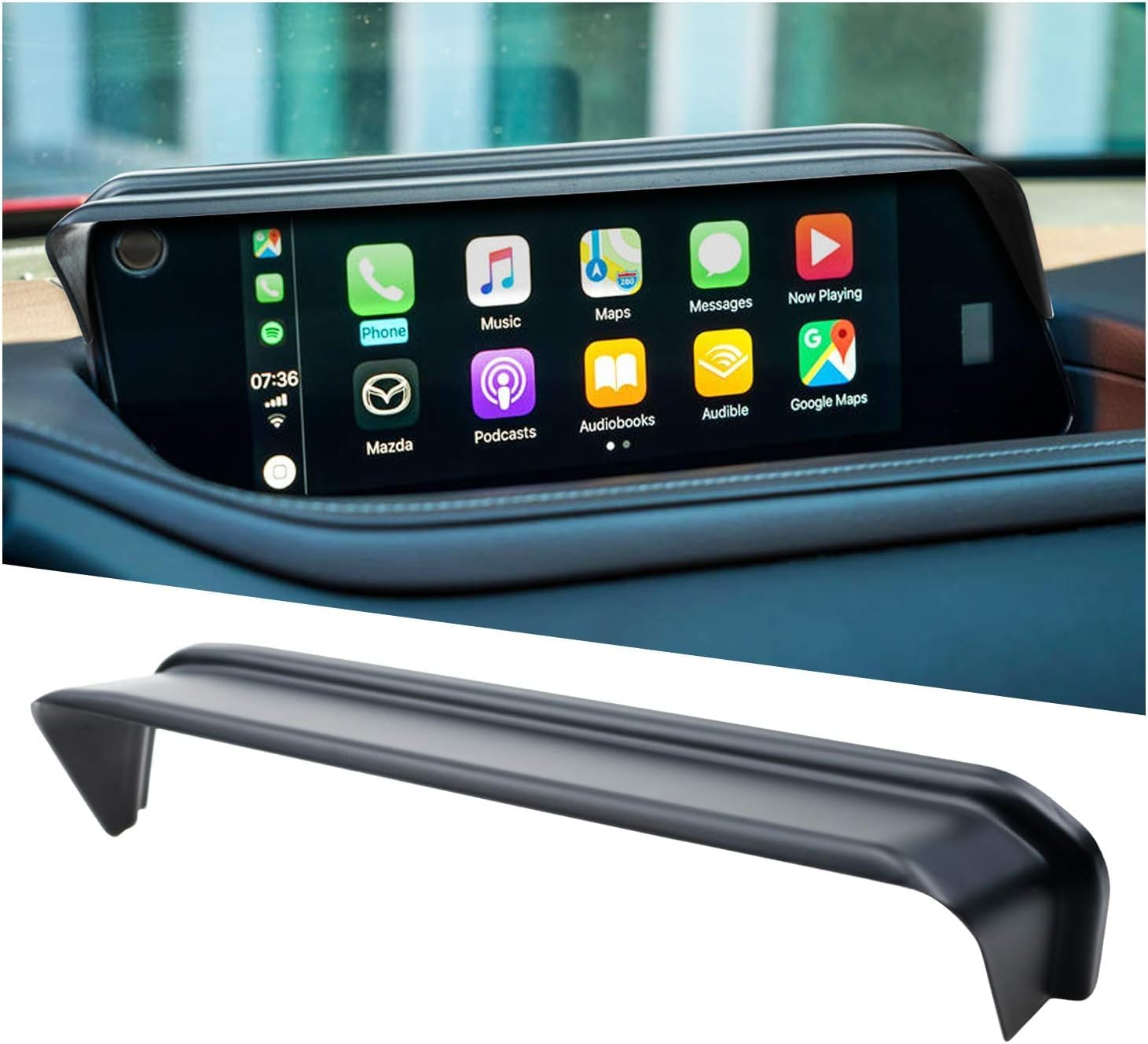 Navigation Sunshade Visor,Car GPS Navigator Sunshad,Gps Navigation Sun Visor Shade Shield,Anti Glare Shield Navigation Sun Hood Cover Car Navigator Screen anti Reflective Block (22X4X5.5Cm) (M) image number 1