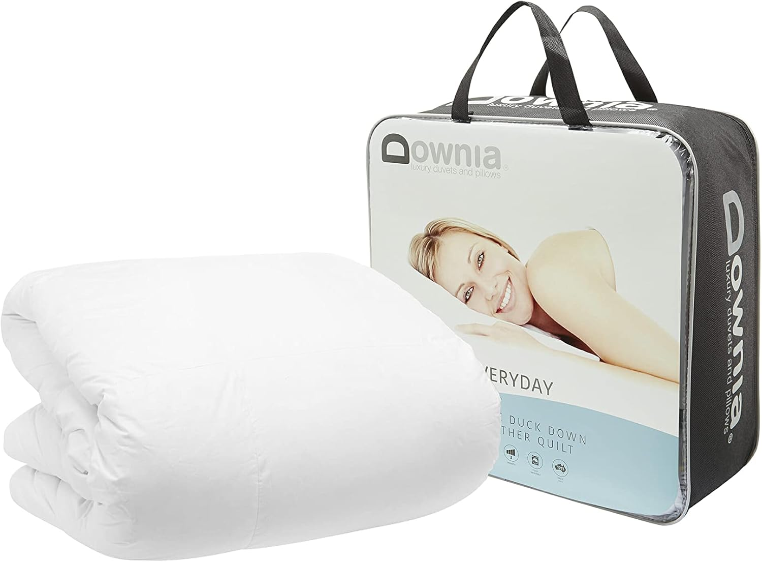 Downia Everyday 15% White Duck down and Feather Quilt, White, Double image number 1