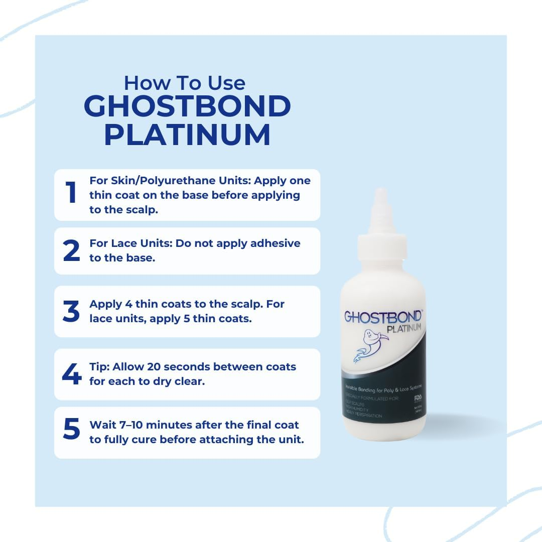Professional Hair Labs Ghost Bond Platinum Lace Glue Skin Glue, 5 Oz