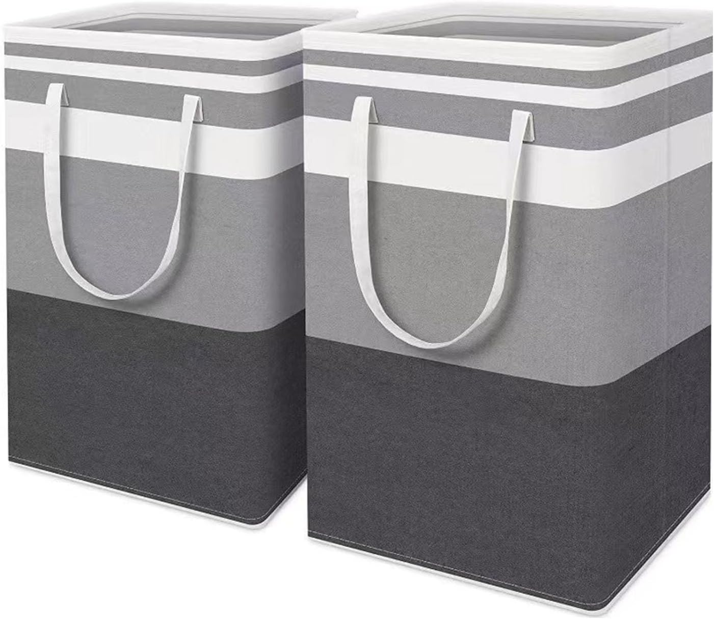 Paifeancodill Large Laundry Basket, 2 Pcs Laundry Hamper Baskets Waterproof Freestanding Laundry Hamper Collapsible Tall Clothes Hamper with Extended Handles for Clothes Toys in the Dorm/Family (75L) image number 4