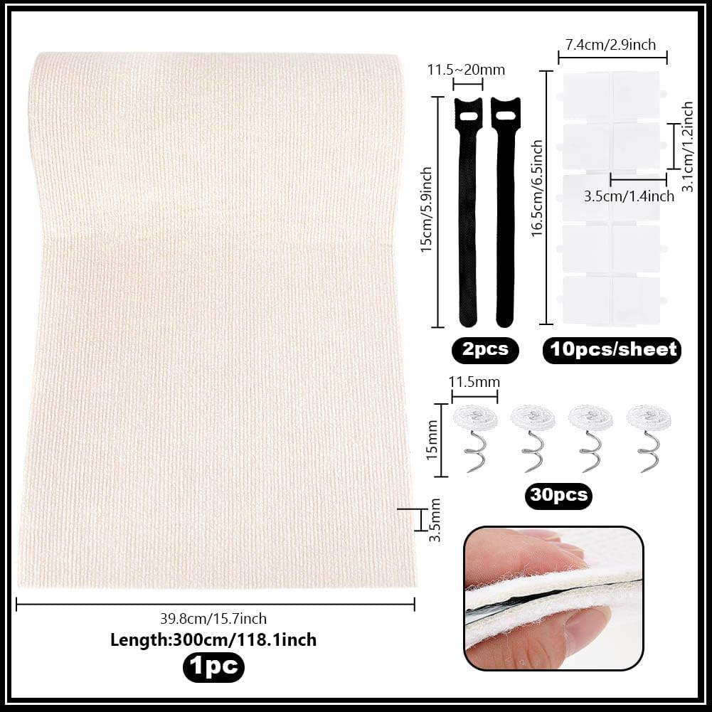 PH Pandahall 118X15.6 Inch Cat Scratch Furniture Protector, Cat Scratching Climbing Carpet Mat Trimmable Cat Scratcher Covered Pad Replacement for Indoor Cats Couch Wall Cat Tree Shelves Sofa