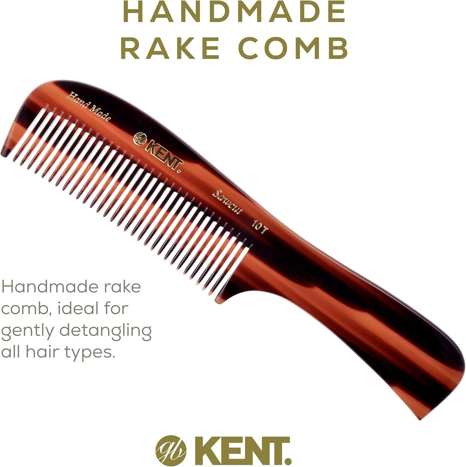 Kent Large Handled Rake Comb, 199 Mm Length