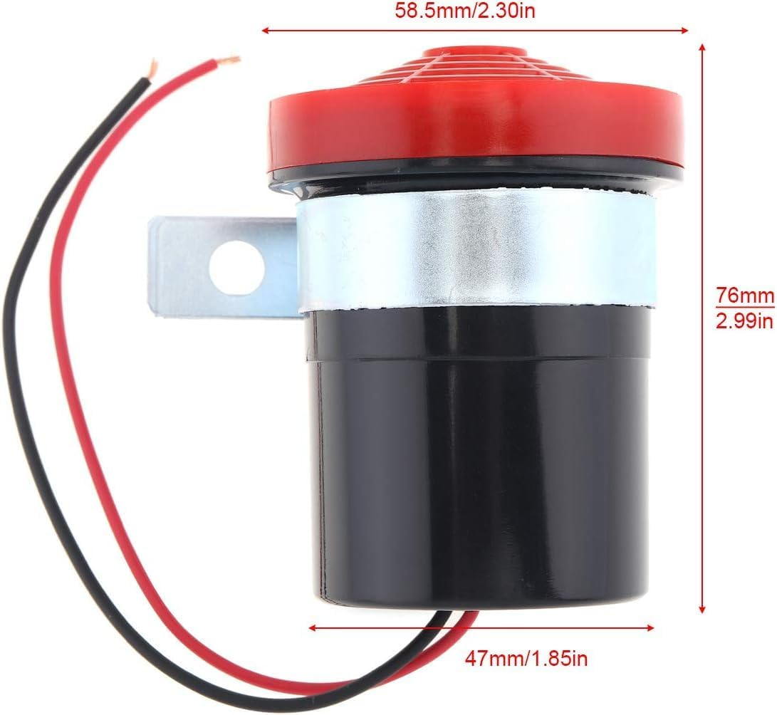 Car Back-Up Alarm, 12V-24V 105Db Universal Car Backup Reverse Beeper Warning Alarm Back up Horn Reverse Beeper Buzzer for Motorcycle Car Vehicle image number 5