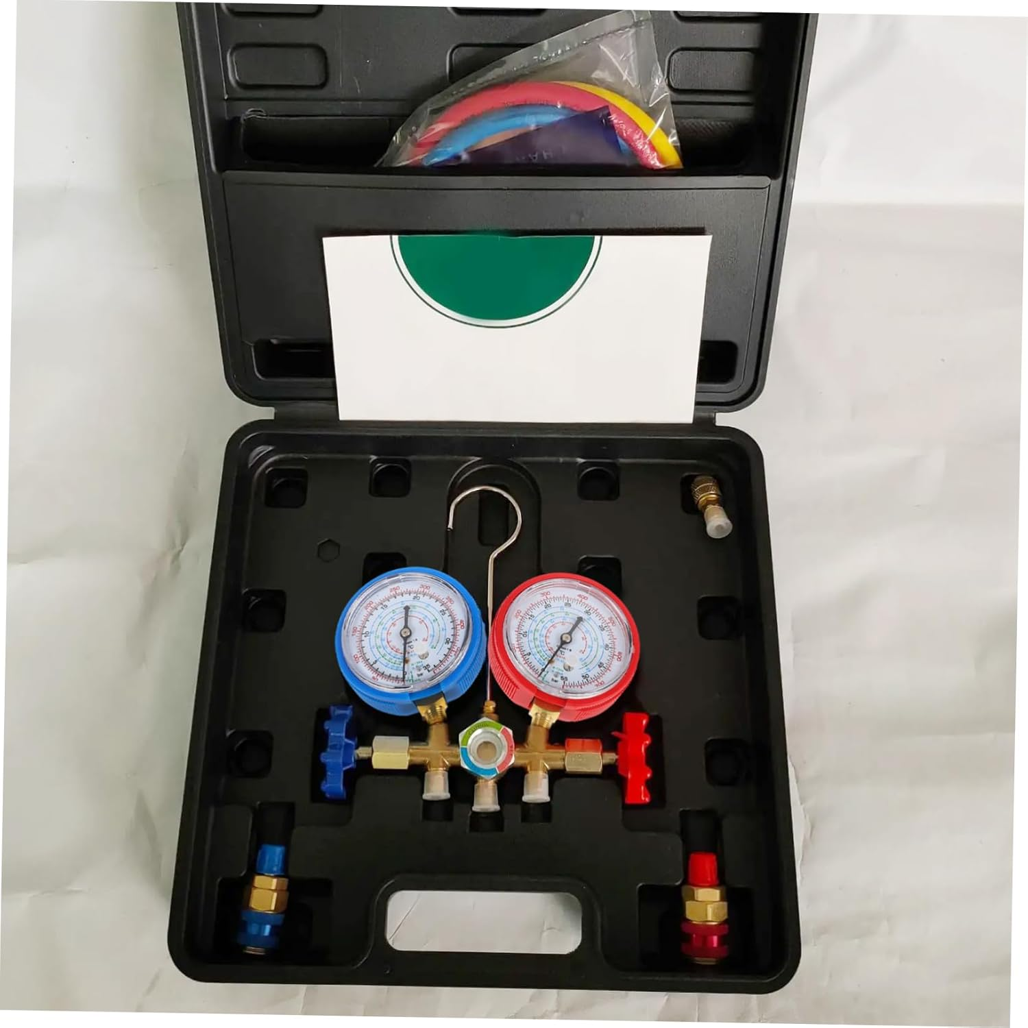 1Pair Air Conditioner Pressure Gauges for Automotive Systems Low and High Pressure Gauges Charging Tools for and Testing Equipment image number 3