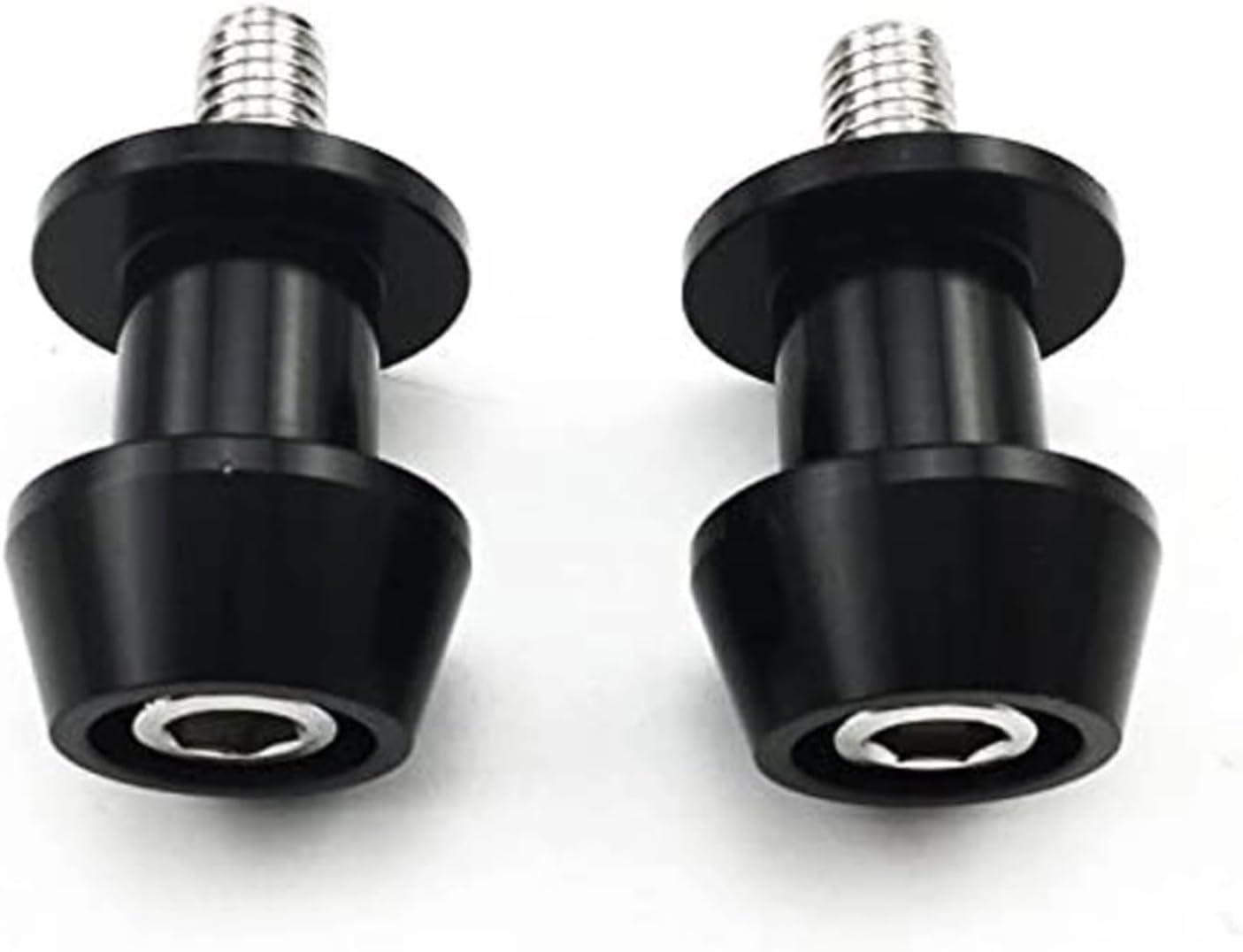 Swing Arm Spool 8/10Mm Motorcycle CNC Aluminium Alloy Swing Arm Spool Sliders Stand Swingarm Bobbins, Black, 10MM image number 2