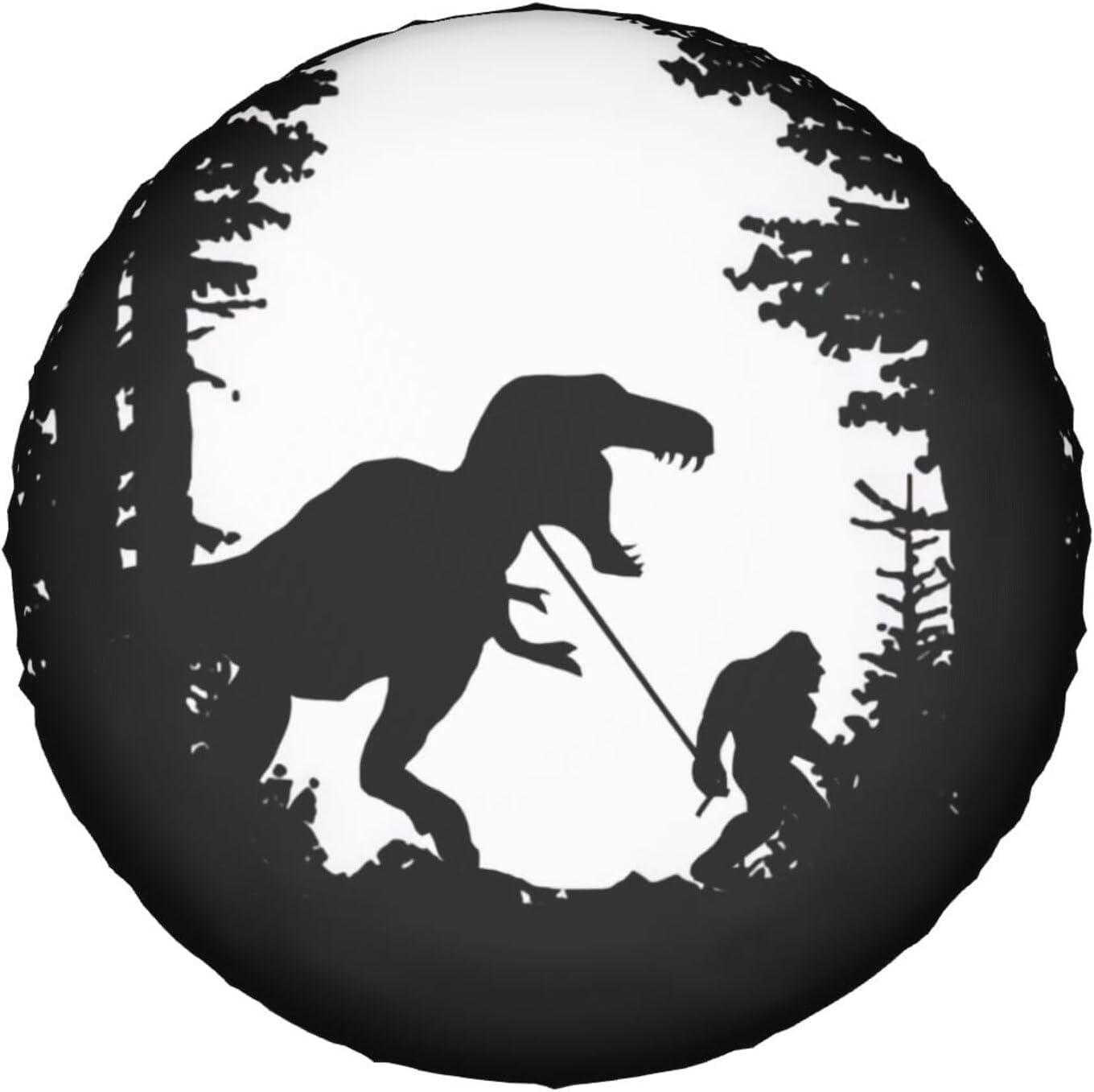 Dinosaur Bigfoot Rv Spare Tire Cover Wheel Tire Cover for Travel Trailers Protectors Weatherproof Dust-Proof for Camper Trailer Truck SUV Rv Universal 14" In image number 2