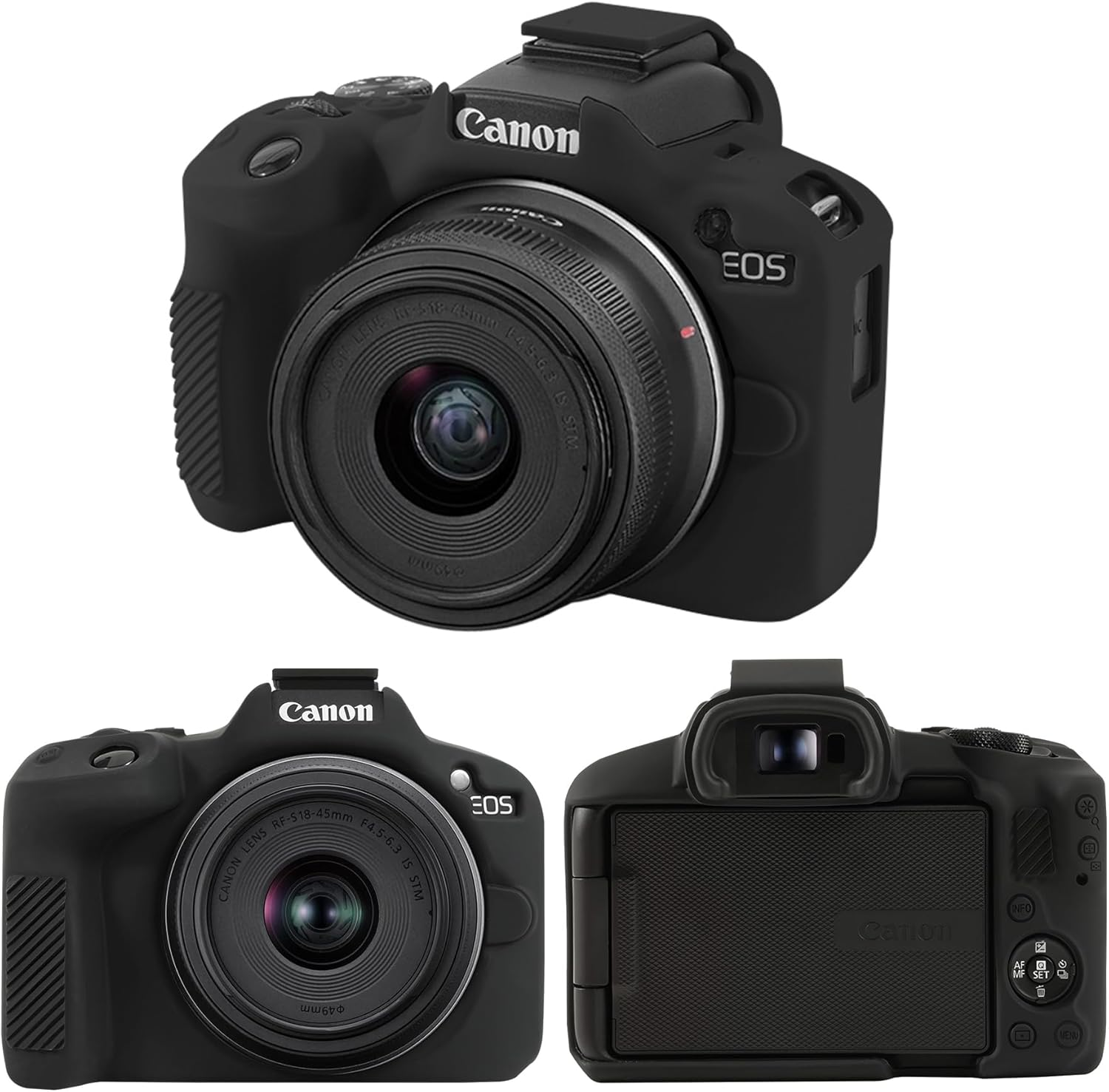 RAIALL Case for Canon EOS R50 Camera, Soft Silicone Protective Case for Canon EOS R50 EOSR50 Vlogging Camera, Lightweight EOS R50 Camera Case Cover Grip Body Skin, Pink