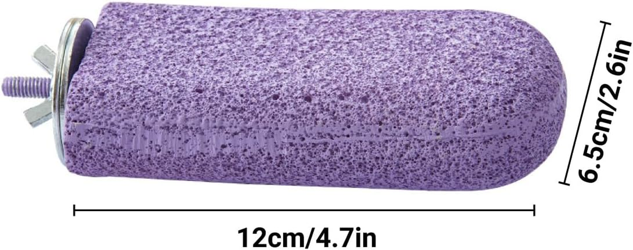 AIMALL Parrot Stand Resin Grinding Stick Ice Cream Platform Bird Perch Claw Sharpener Pink Green Purple 2.6In X 4.7In Bird Cage Accessories for Tiger Skin and Xuanfeng Parrots - Green image number 2