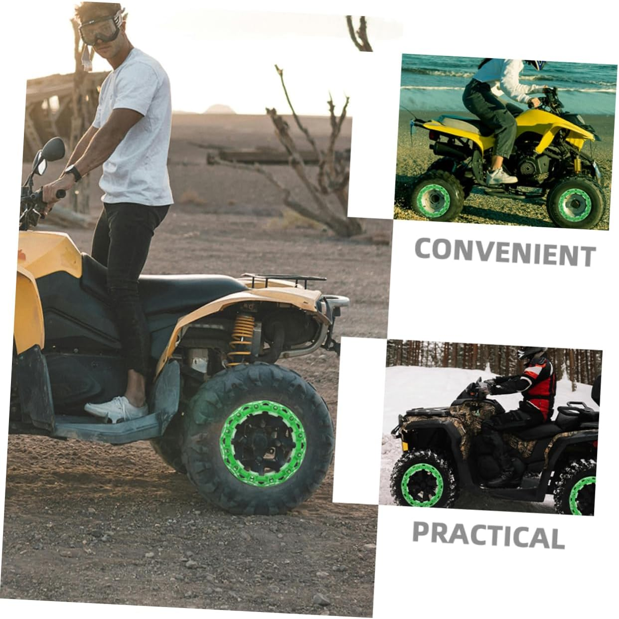 2Pcs Durable ATV Wheel Rim Covers Plastic Hub Protectors for off Road Vehicles Weather Resistant Decorative Trim for Enhanced Stability and Versatile Compatibility image number 4