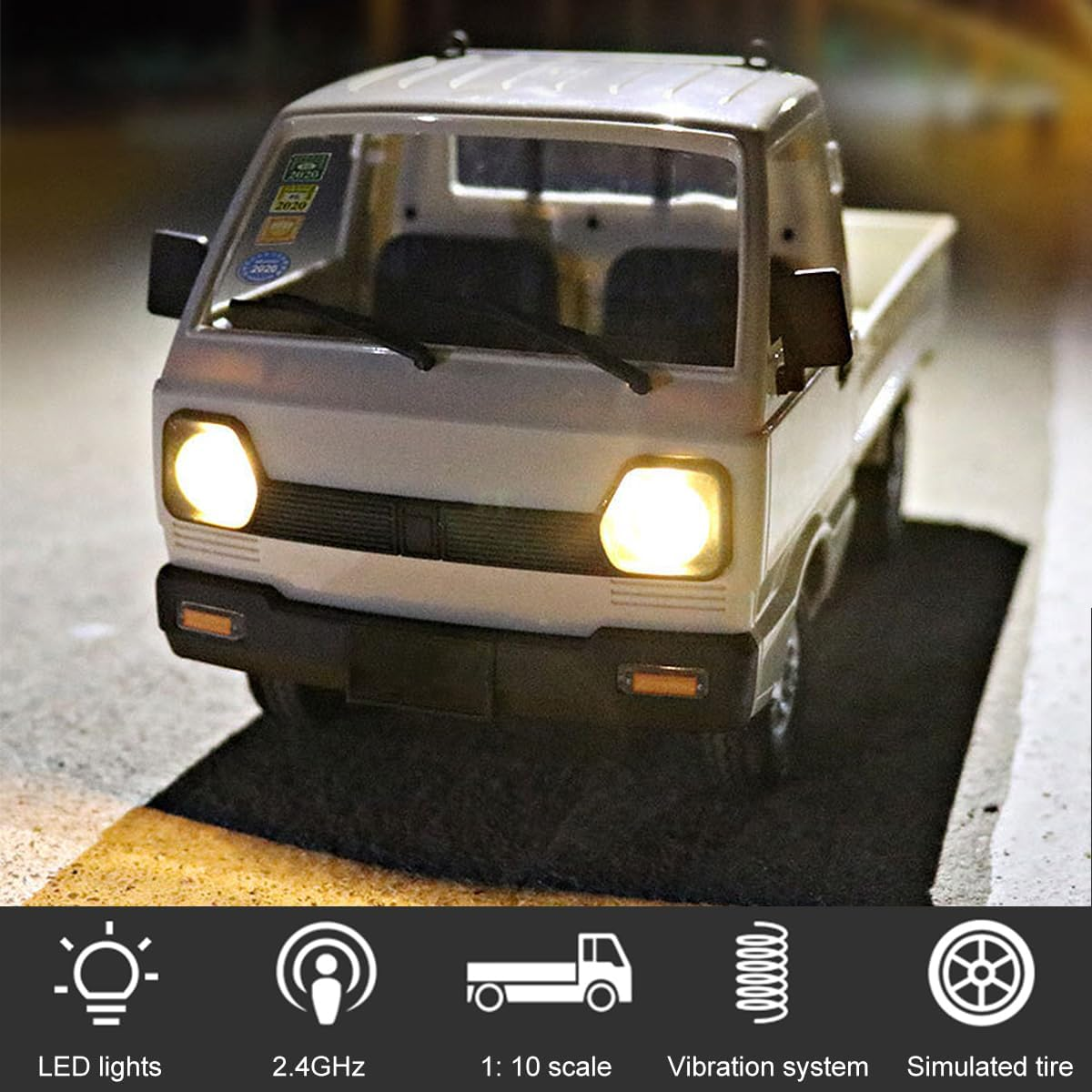 Spobot Drift Crawler Pickup Truck 1/10 for Kids Adults, Multi-Functional Drift Crawler Toy with Led Lights