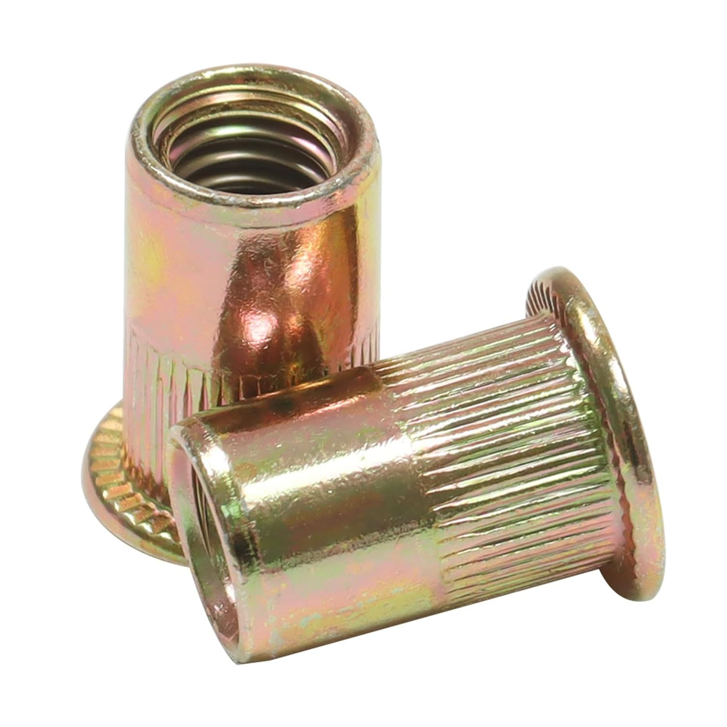 Labwork 50Pcs M8 Rivet Nuts Blind Nut Nutserts Rivnut Zinc Plated Steel image number 6