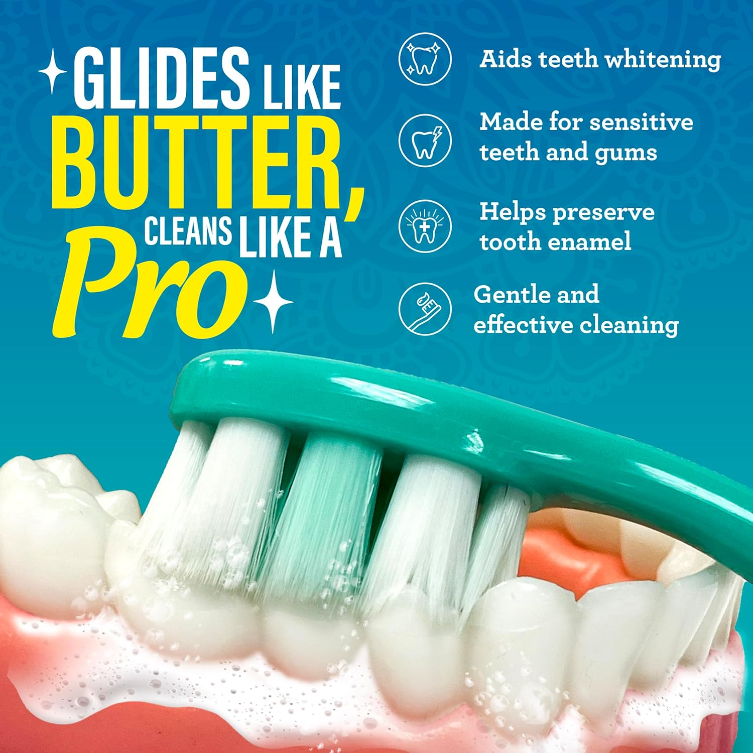 Gurunanda Butter on Gums Toothbrush, ADA Accepted, with 8000+ Ultra Soft Softex Bristles for Sensitive & Receding Gums, Perfect for Whiter Teeth, 6 Ct image number 6