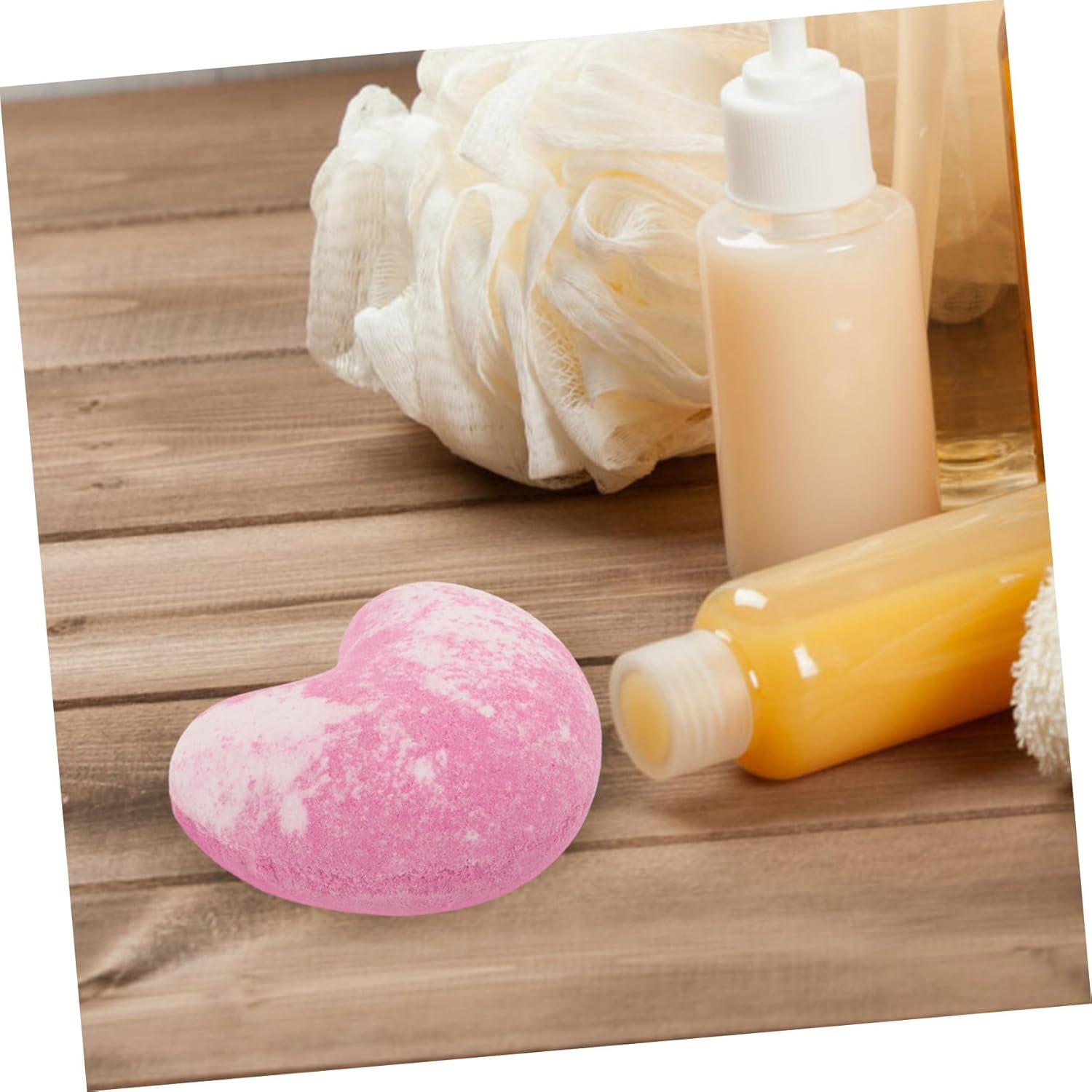 Minkissy Heart Bath Salt Bomb Epsom Salts Aromatherapy Spa Shower Tablets for Valentine Day image number 4