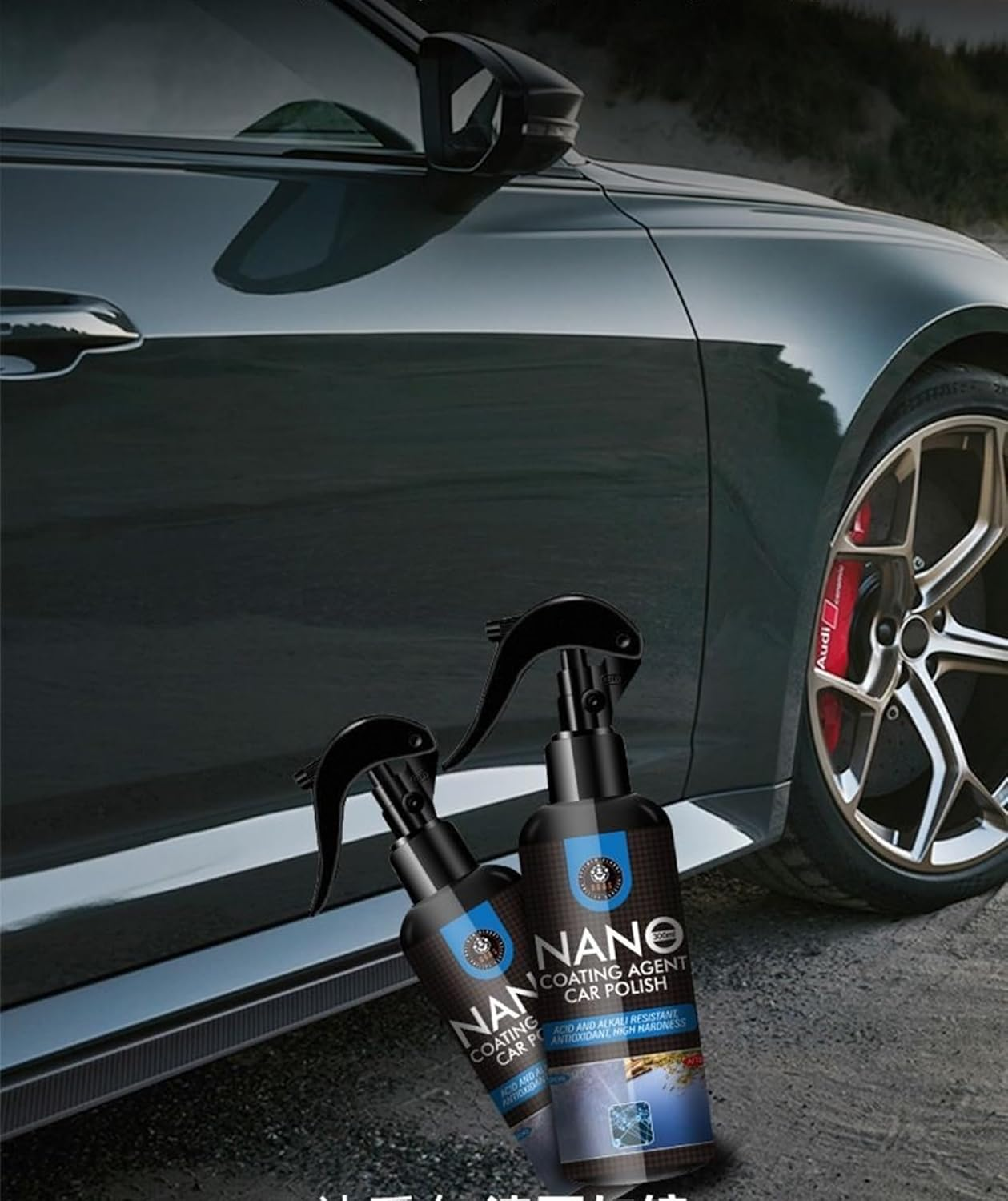 Nano Ceramic Coating, Anti-Scratch Automotive Ceramic Coating for Cars Liquid Car Glass Coating Hydrophobic Paint Sealant Protection,300Ml