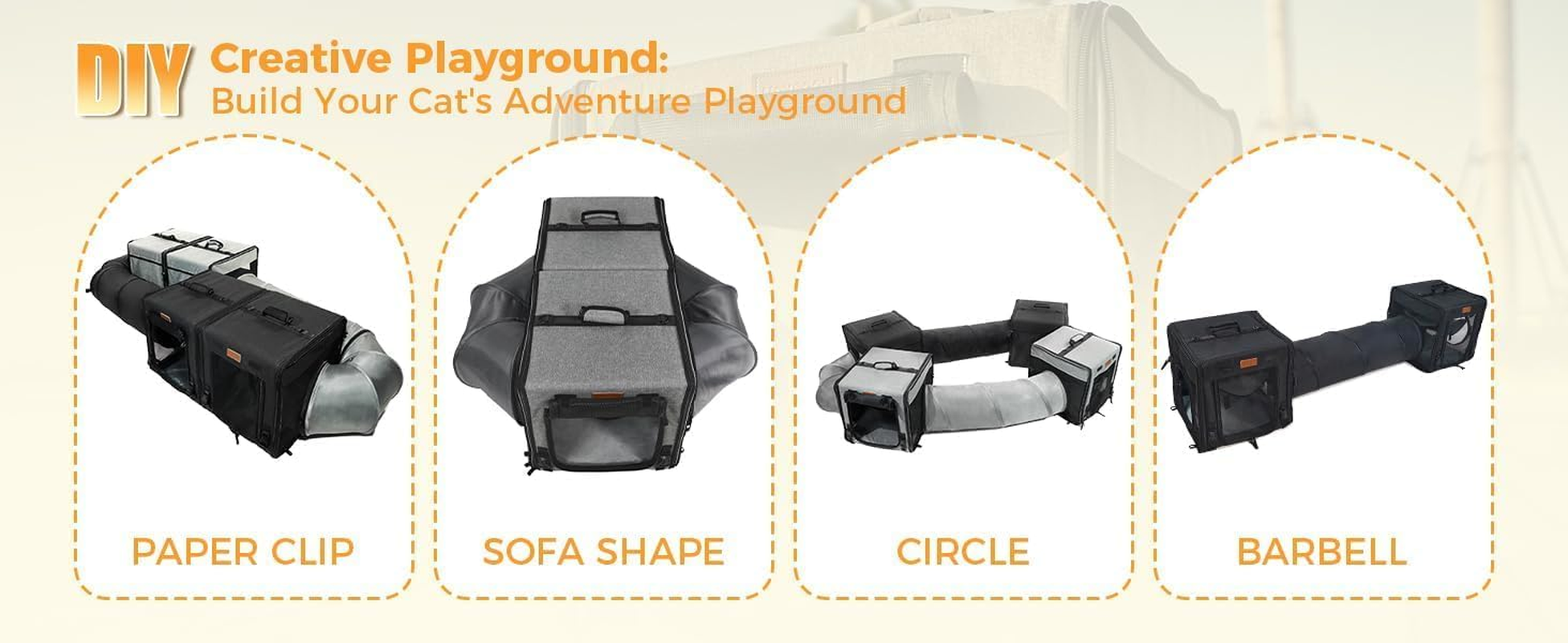 Cat Travel Carrier with Litter Box, Portable Single Cat Carrier, Soft Foldable Design with Shoulder Strap, Hammock & Cushion, Small Size, Grey