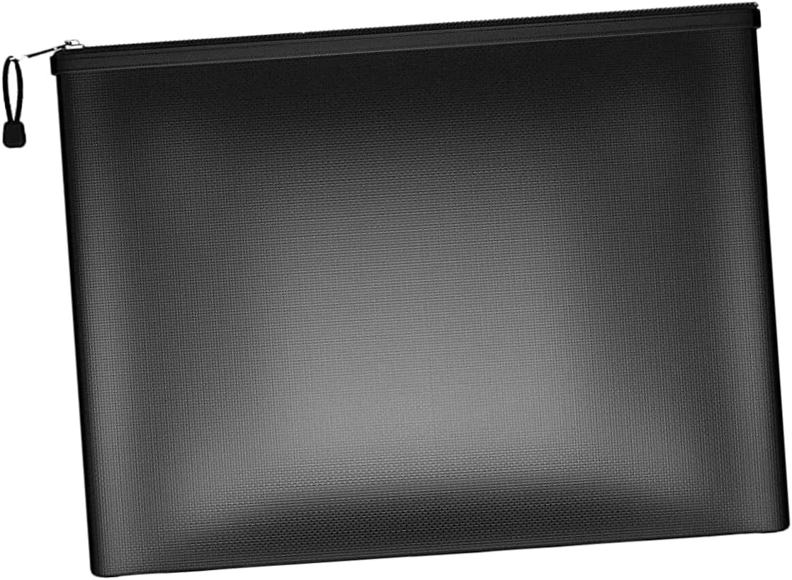 Veemoon Fireproof Waterproof Document Bag 29X20.5Cm Zipper Money Pouch Fireproof Document Organizer for Office and Home Security Storage image number 4