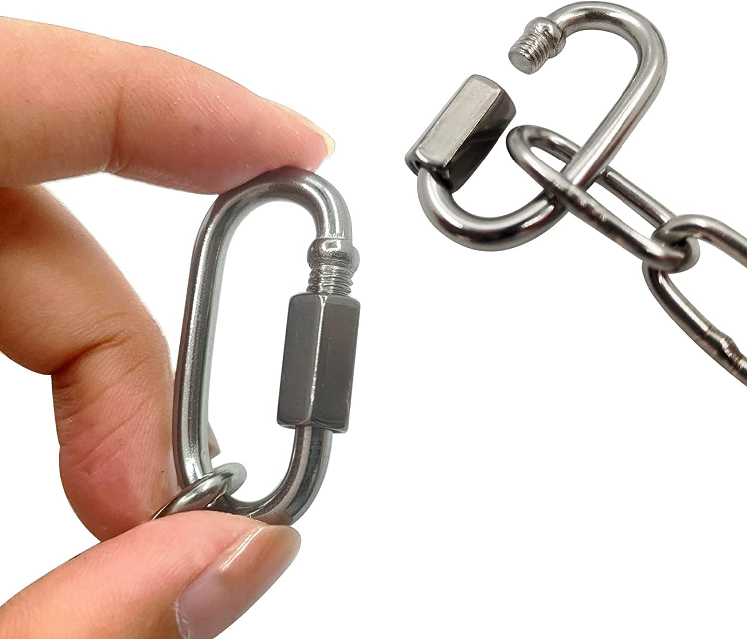 Norhogo 2 Pieces Bell for Parrots, Stainless Steel Bell Toy, Stainless Steel Bell Toy for Parrot, Macaw, African Grey, Cockatiel, Cockatiel, Cockatiel