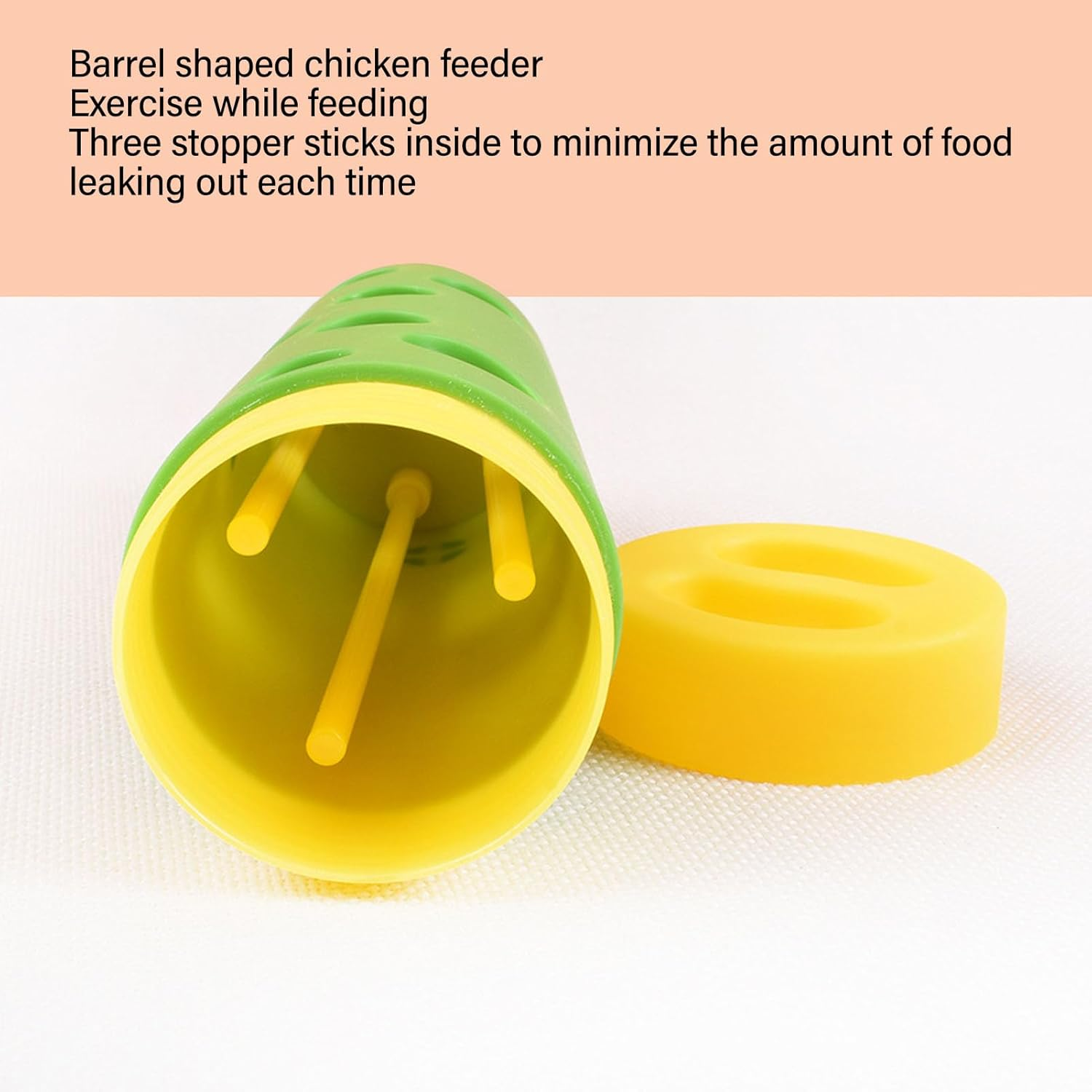 Chicken Treat Roller, Plastic Bite Resistant Chicken Feeder Toy Slow Feeding Chicken Treat Dispenser Interesting Safe Chicken Treat Feeder Toy for Hens Chicken Goose Duck Poultry image number 5