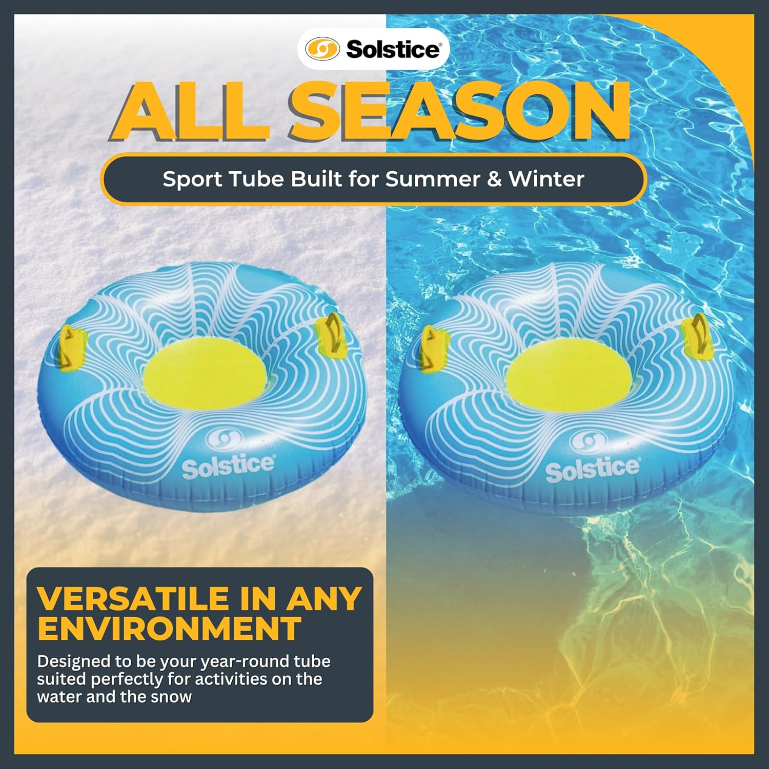 Solstice by Swimline Tubester 39 Inch All Season Inflatable Sports Tube image number 6