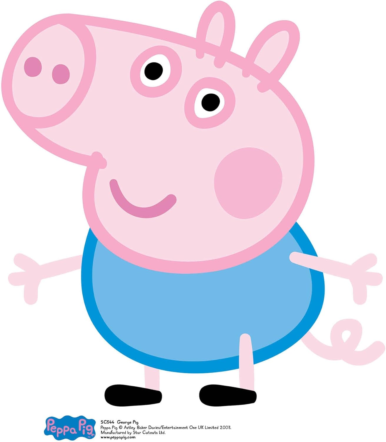 Star Cutouts Ltd SMP91 Pig Party 6 Pack-Peppa, Zoe, Suzie, Candy, Dany & Pedro Dany/Pedro Mask, Transparent, One Size image number 4