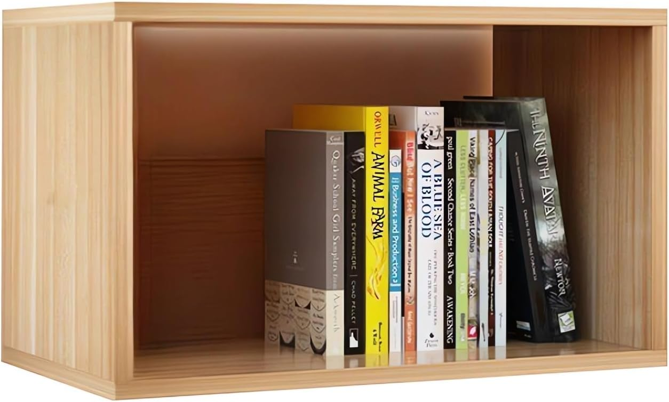 Modern Stackable Storage Cube Organiser, Bookshelf Display Unit, Bookcase A210 (White) - Coffee image number 2