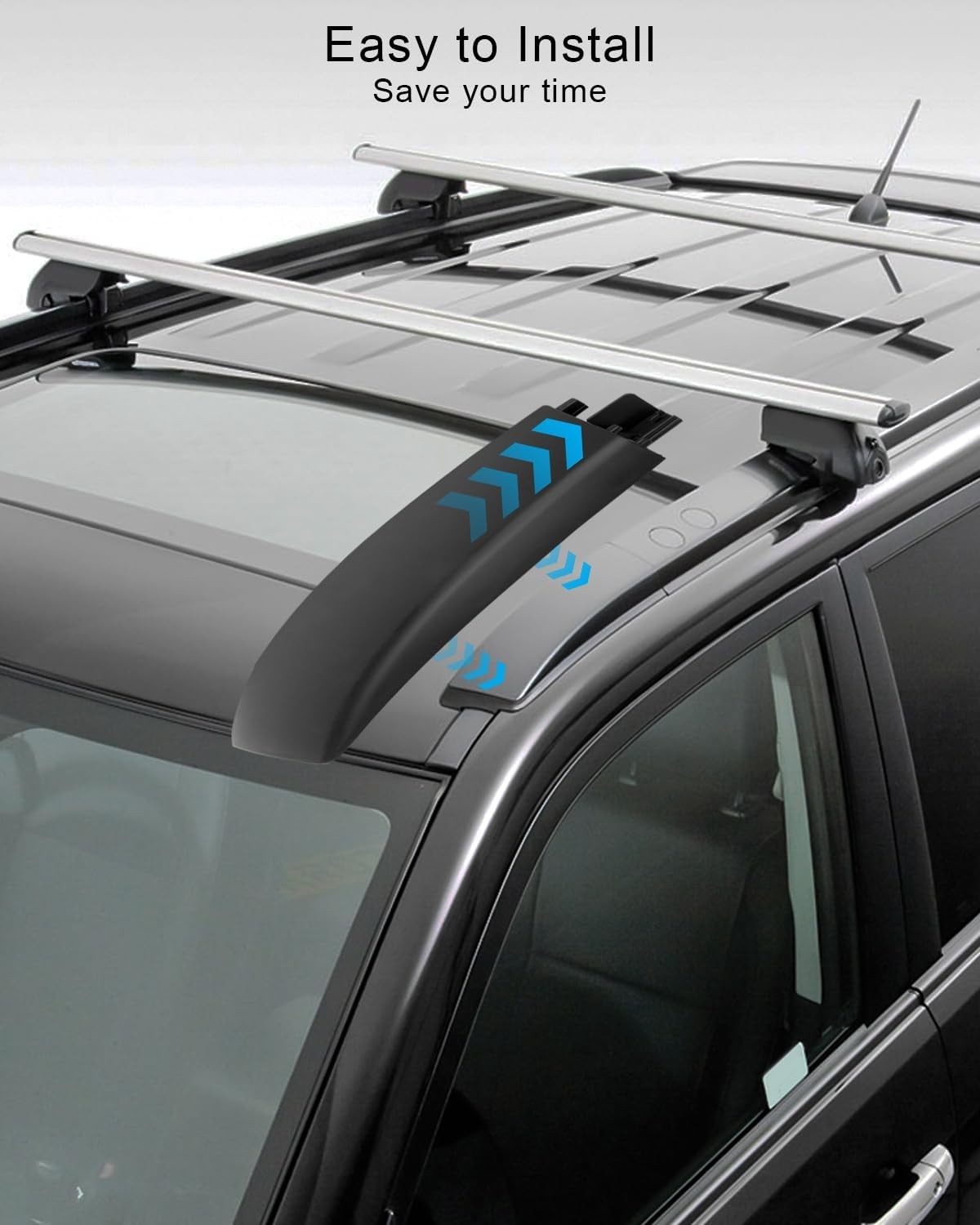 Roof Rack Cap Compatible with Suzuki Grand Vitara 2006-2015, Roof Luggage Protection Cover Replace 78225-65J10-5PK 78215-65J10-5PK, Front Left and Right, 1Pair image number 5
