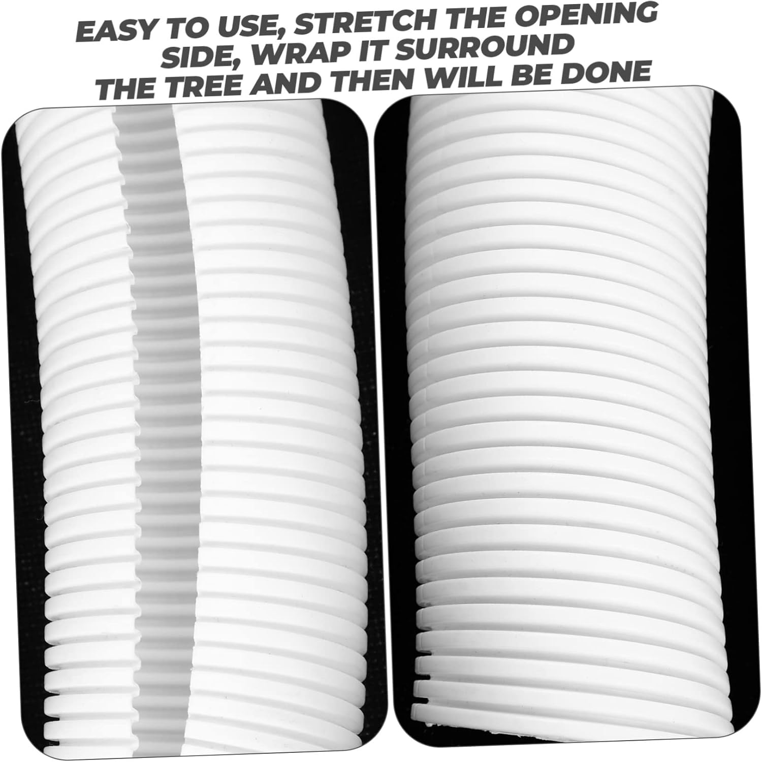 4Pcs Tree Guard Wrap Tree Trunk Protector from Animals Pp Material Protects Bark from Deer Cats Easy Side Opening Gardening Kit image number 6