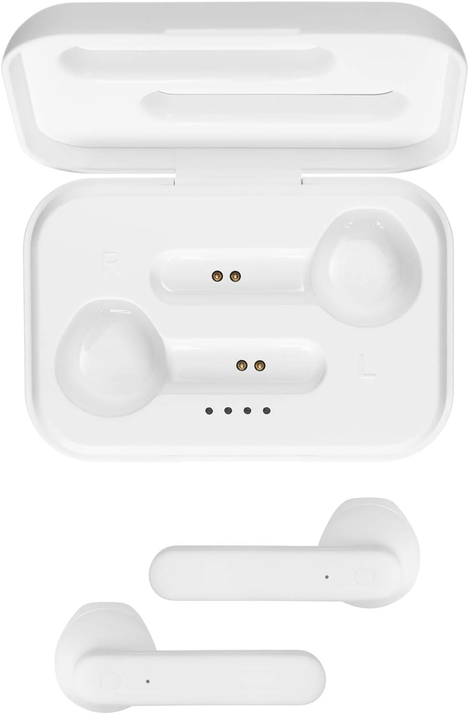 STREETZ TWS-105 Stereo Bluetooth Headphones In-Ear Wireless Headphones, Bluetooth 5.0 Earbuds with Built-In Microphone and Quick Charging Case up to 12 Hours of Music Playback, Comfortable Grip, White image number 5