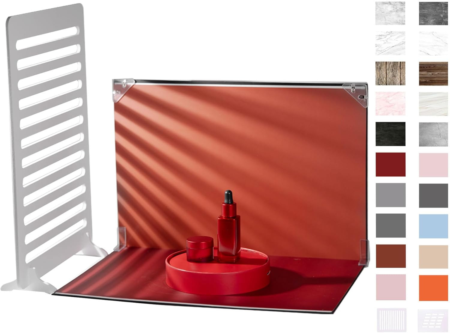 10Pcs 20Patterns Small Product Photography Backdrops Kit Photo Background Food Photography Backdrop Board with Shadow Props and Carrying Bag (16.5X11.7Inch) image number 4