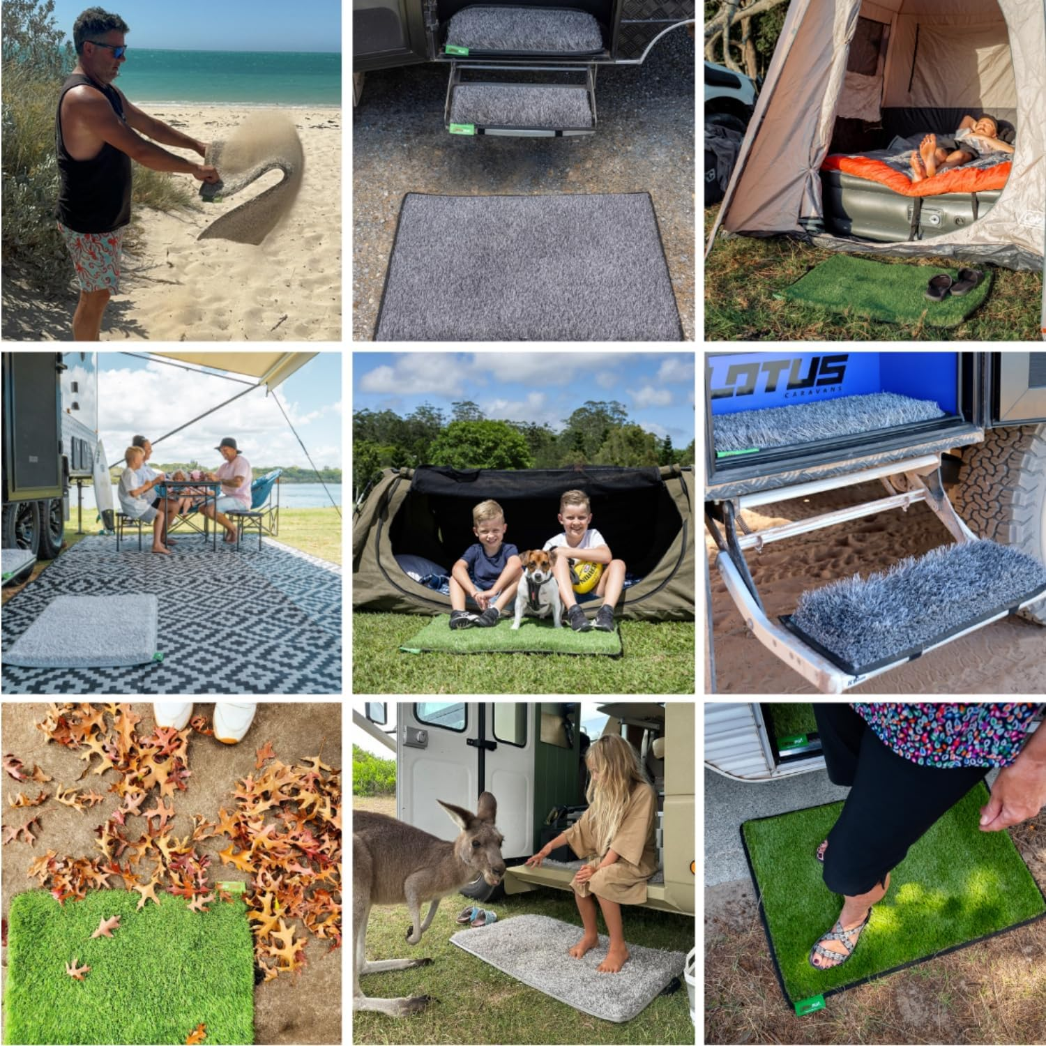 Muk Mat Original Artificial Grass Mat, Premium Door Mat, Indoor & Outdoor, Effective Dirt Trap, Water Resistant, Easy to Clean, Travel Essential, High Traffic Use, Heavy Duty, 50 X 65 Cm, Dark Grey image number 5