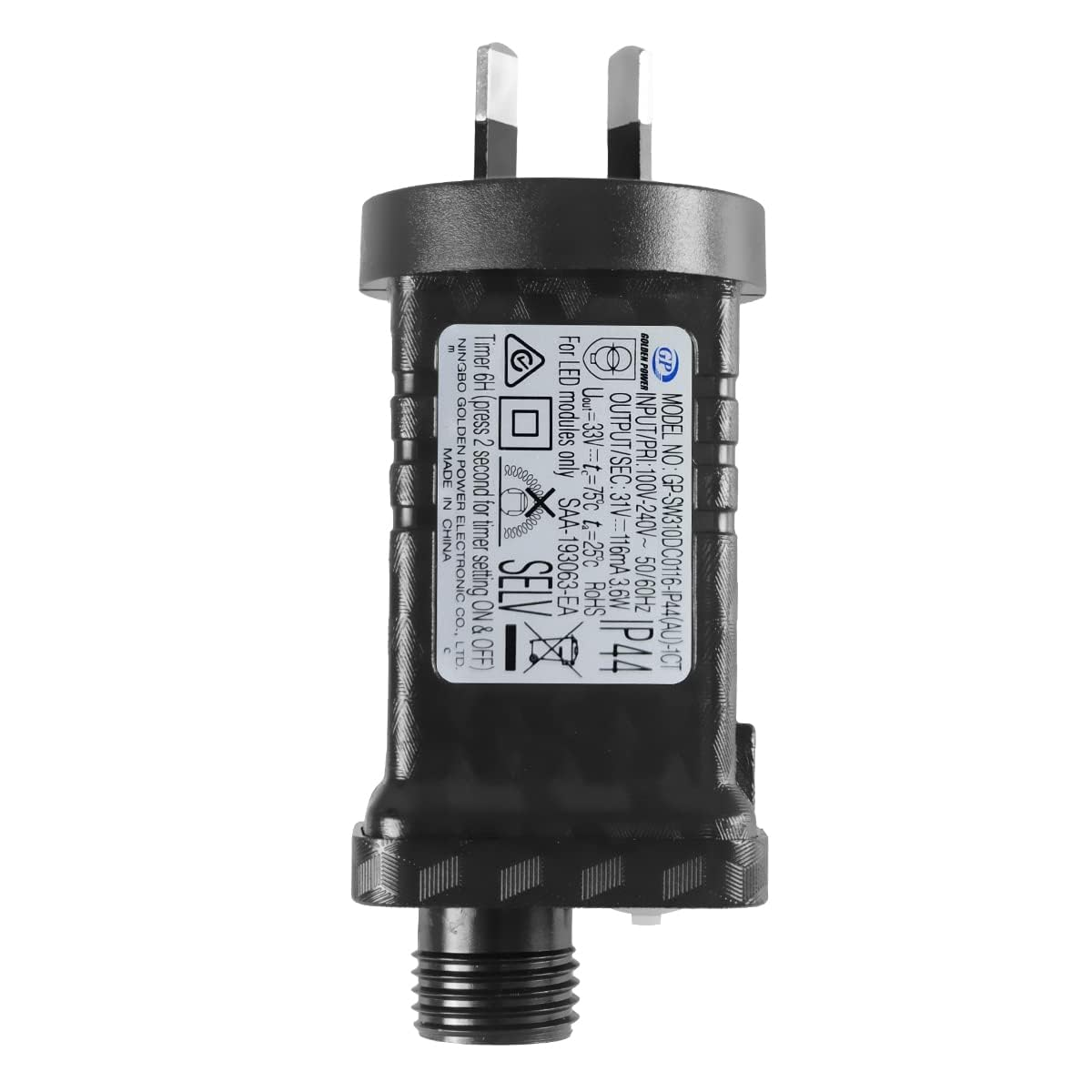 SAA Approved 3.6W AU Plug for T Tersely Fairy Light, 31V Safe Low Voltage 8 Lighting Modes Indoor Plug with Timer Function for 10M/100LED and 20M/200LED Lights image number 1