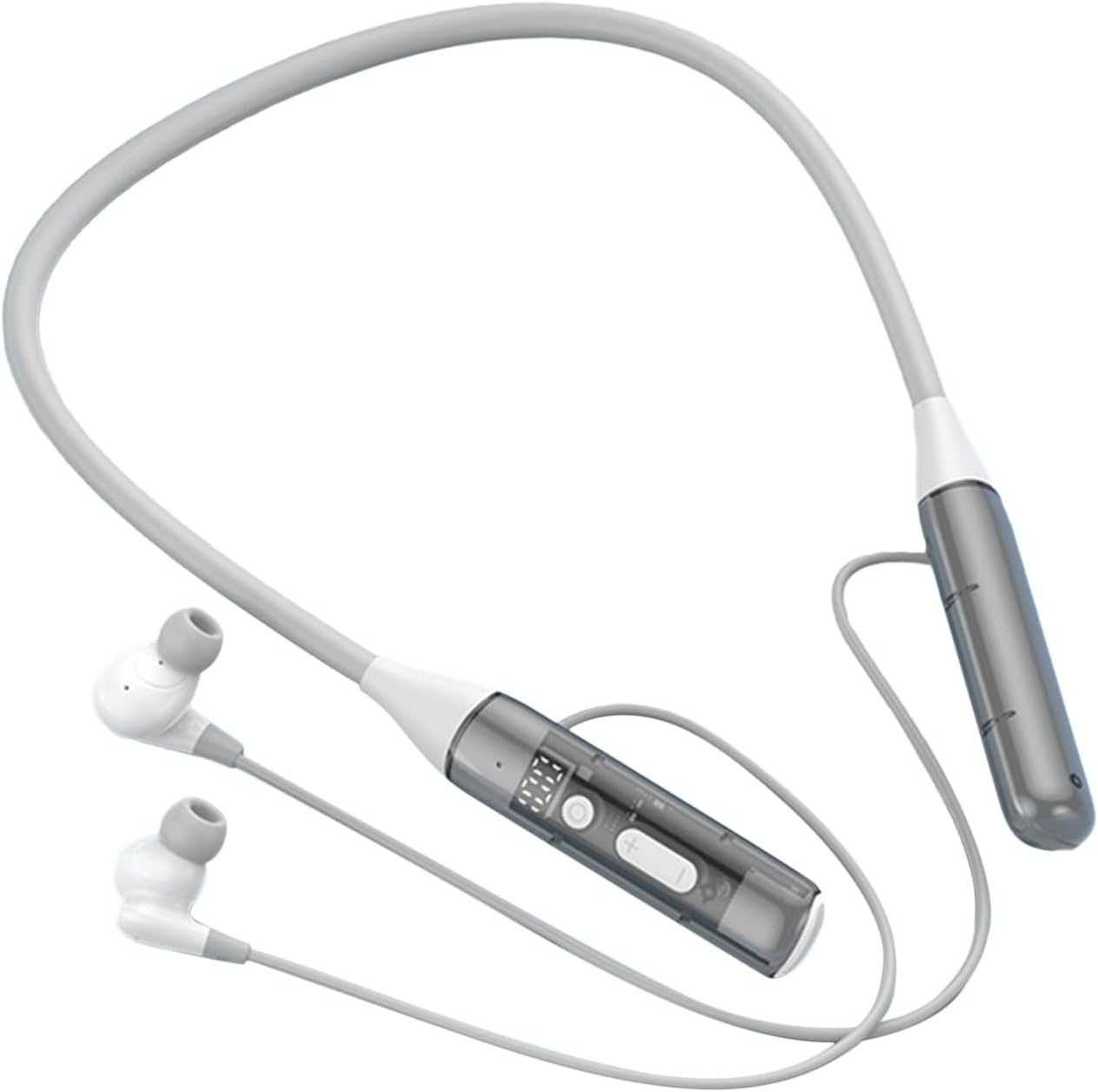 Moreeulsi around the Neck Earbuds | Wireless In-Ear Headphones - Comfortable Magnetic Earphone with Transparent Design Double Microphone Headset for Men Women Gym Home image number 6