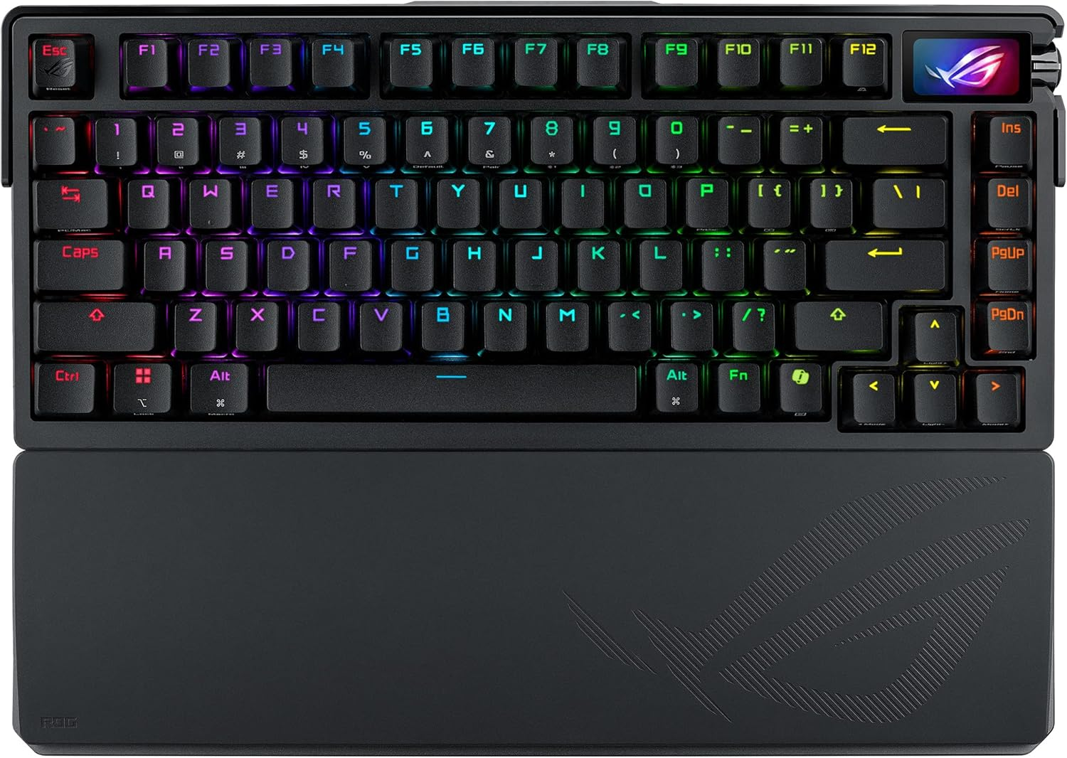 ASUS ROG Azoth 75% Wireless Custom Gaming Keyboard - ROG NX Storm Refined Clicky Pre-Lubed Hot-Swappable Switches, Gasket Mount, Lube Kit, OLED Display, 2.4Ghz, Bluetooth, Mac Support, Aura Sync RGB