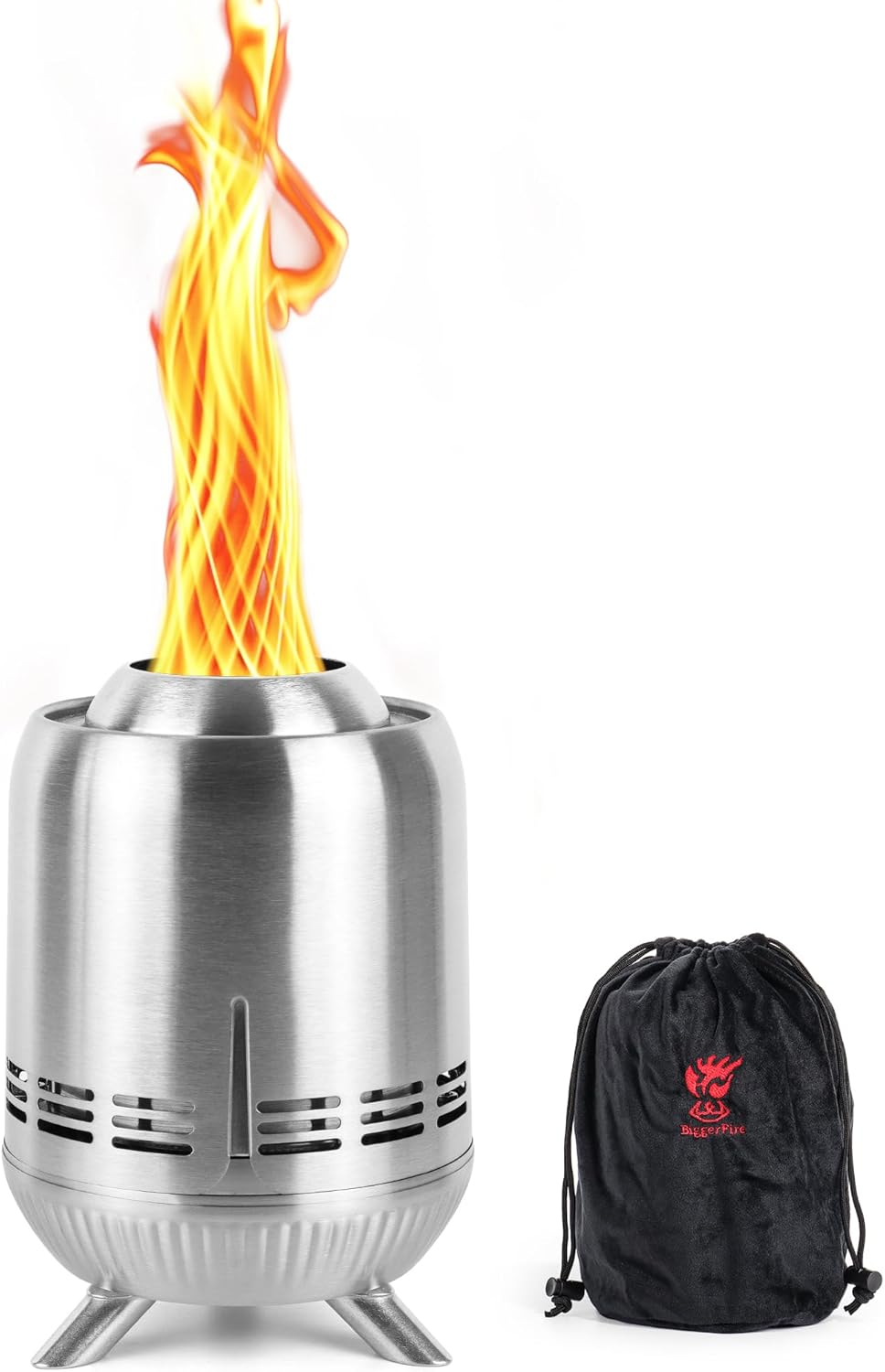 Tabletop Fire Pit, Stainless Steel Mini Outdoor Stove, Low Smoke Burning Portable Fire Pits Firepit Fueled by Pellets or Wood, for Urban & Suburbs, with Travel Bag image number 2