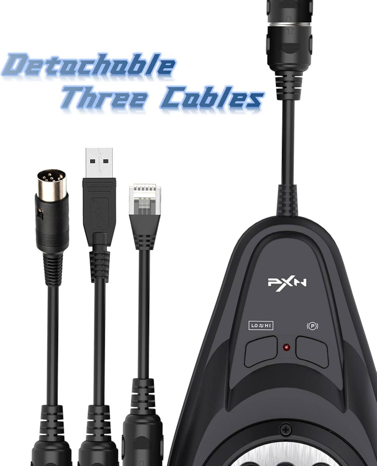 PXN-A7 6 1 H-Pattern Racing Gear Shifter for PC Table Clamp Multi-Interface Black image number 5