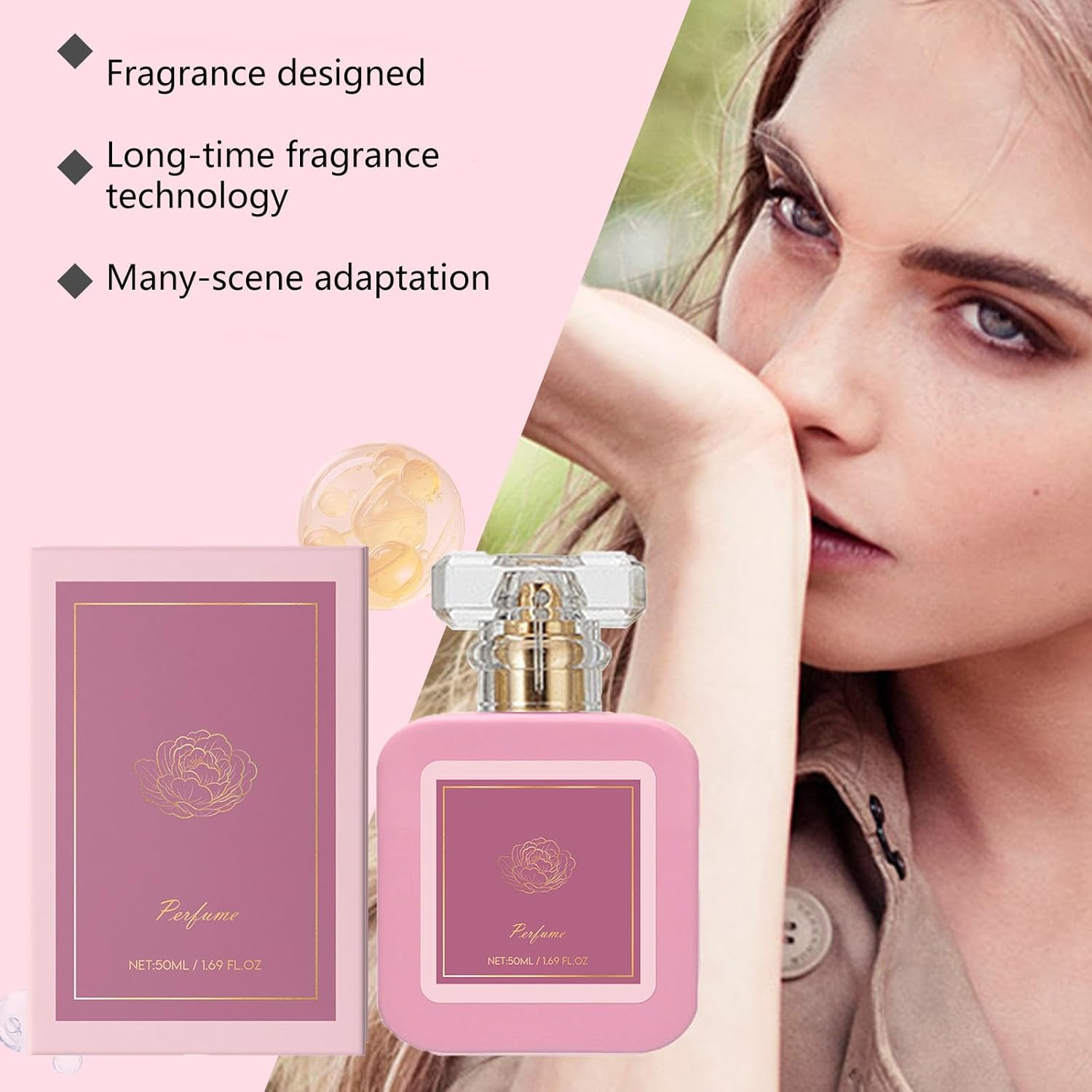 Parfum Spray, Delicate Female Perfumes, Romantic & Arabian Perfume for Women, Vanilla & Fruity Scent, Strawberry Vitality Fragrance, Long-Time Fragrance, for All Occasions (2Pcs) - 2Pcs image number 4