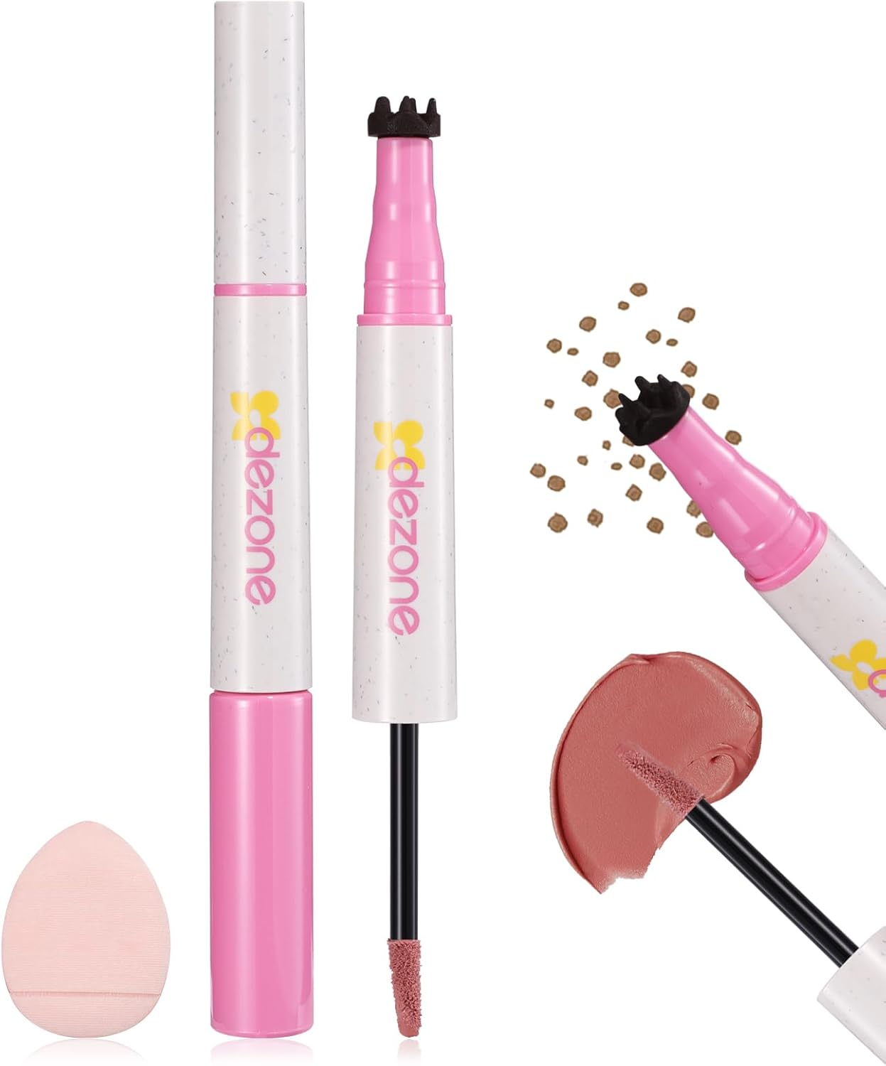 DAGEDA Freckle Blush Makeup Pencil, 2 in 1 Liquid Freckle Pen and Cream Blush,Quick-Dry, Lifelike Natural Freckles,Suitable for Natural Sun-Kissed Face Makeup 01 image number 3