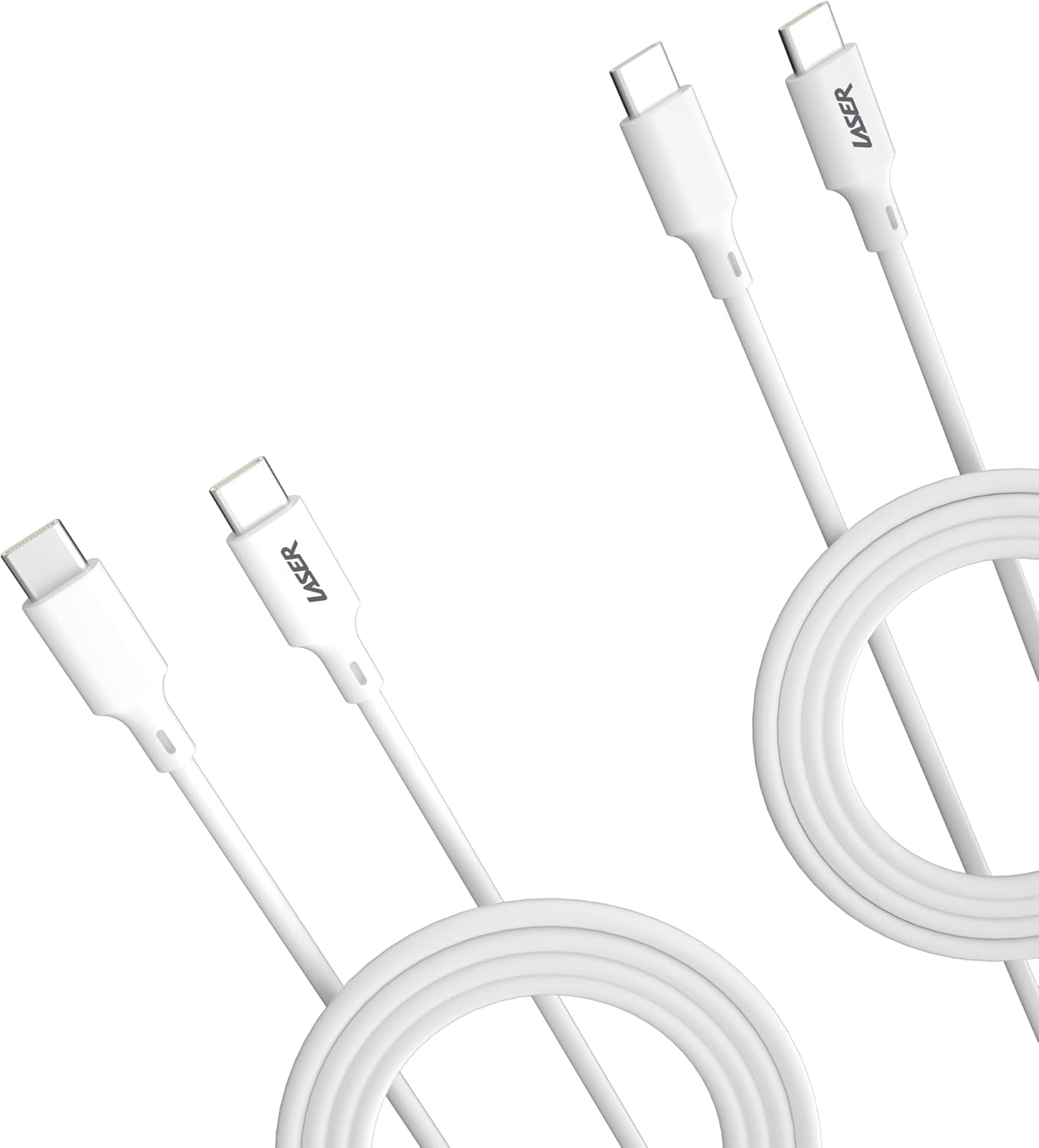 Laser 2M USB-C to USB-C Charger Cable 2-Pack 60W, 480Mbps Data, Compatible with Macbook Pro/Air, Ipad Pro/Air/Mini, Iphone 15/Pro/Max, Samsung Galaxy S23/S24/Ultra and More USB C Devices, Pink/Black image number 5