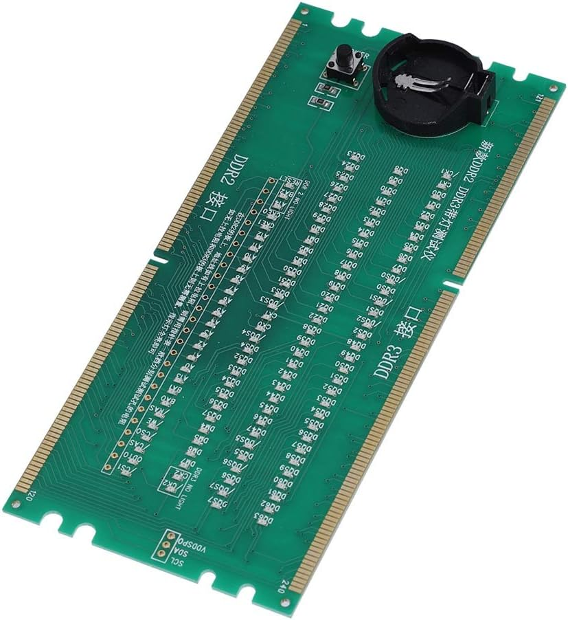 Computer Motherboards, DDR 2/DDR 3 RAM Memory Slot Tester Card PC Desktop Mainboard Board Memory Card with LED Light ﻿