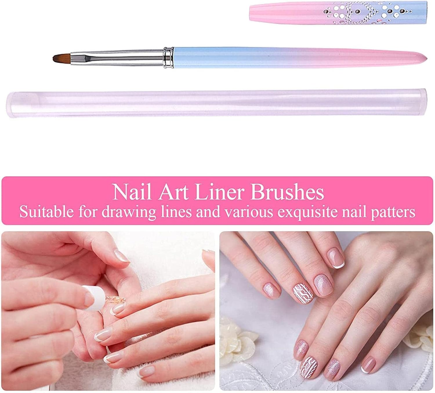 Nail-Rt Brushes - Nail Painting Tools, Nail-Rt Painting Tools for Salon, Uv Build Gel Brush, 1/15Pcs Nail-Rt Design Brushes, Poly Extension Gel Brush, Nail Design Brush, Nail Pen Painting Tools image number 5