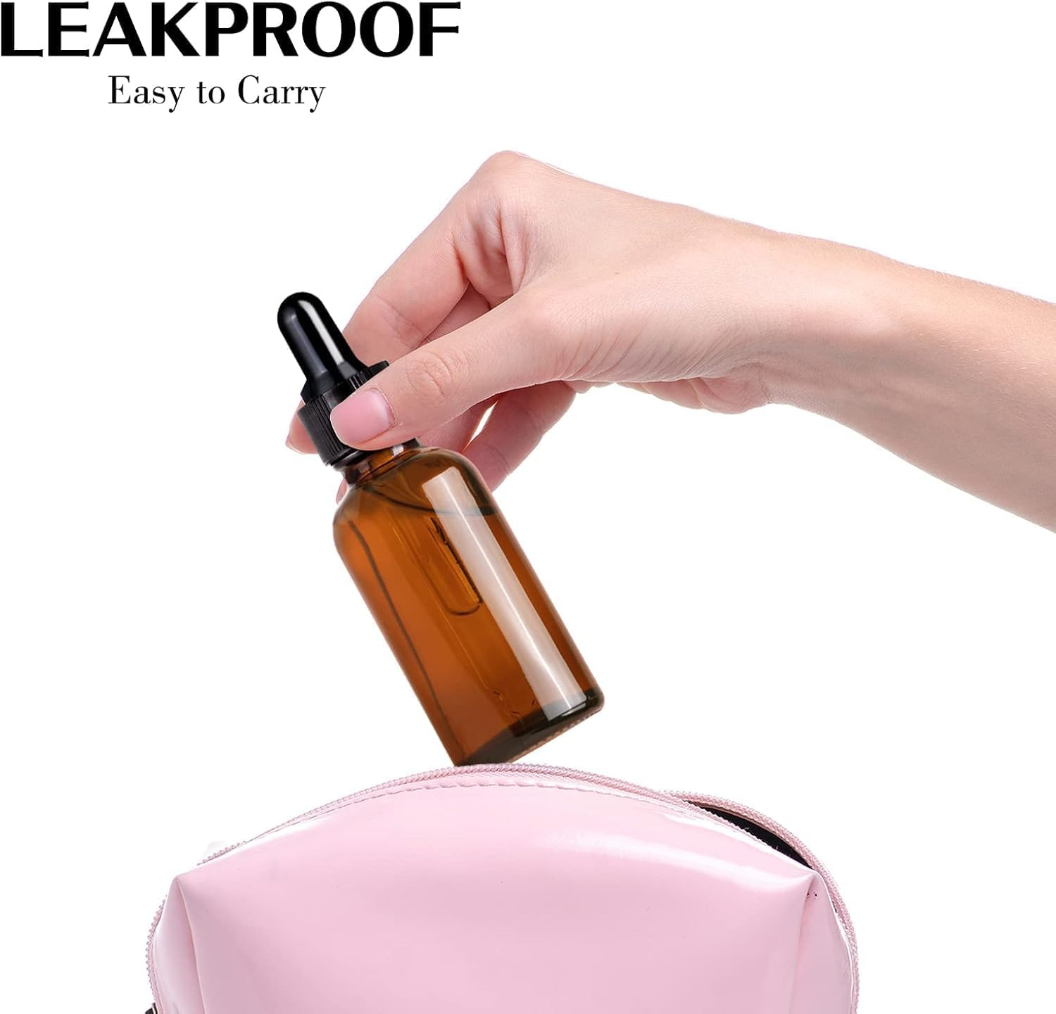 4 Amber Glass Dropper Bottles, Tincture with Droppers Leak-Proof Essential Oil Bottles, Essential Oil Refills(30-50Ml)