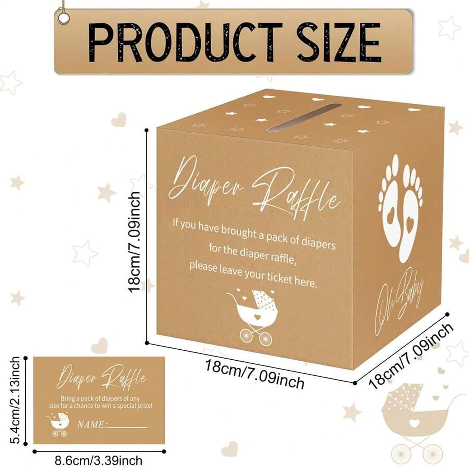 Large Package for Gender Reveal | Fun Baby Shower Activity, Baby Shower Decoration Keepsake for Pregnancy Announcement Event Home Party Birthday Family Gathering image number 2