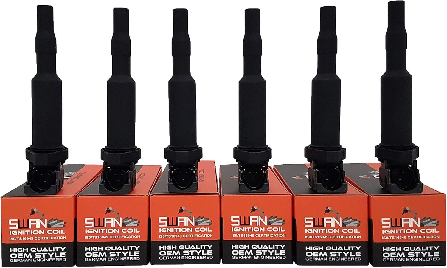 Pack of 6 - SWAN Ignition Coil for BMW 125I, 130I, 135I, 323I, 330I, 335I, 525I, X5, X6 & Z4 image number 3
