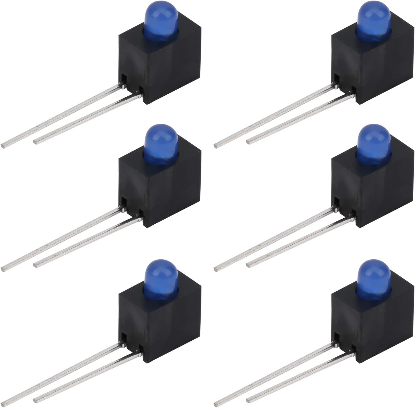 Mingzhe LED Lampshade Holder 3Mm 90 Degree Bend Light Industrial Control Components Applicable PC Board (Blue Light)